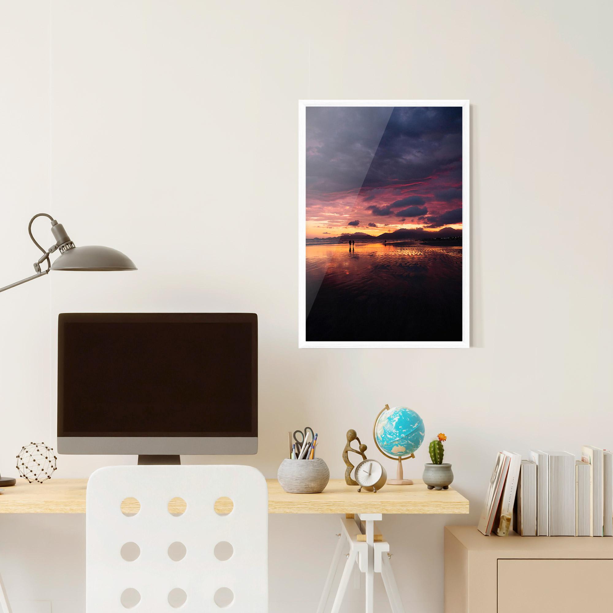 Poster Înrămat Beach At Sunset mockup 6