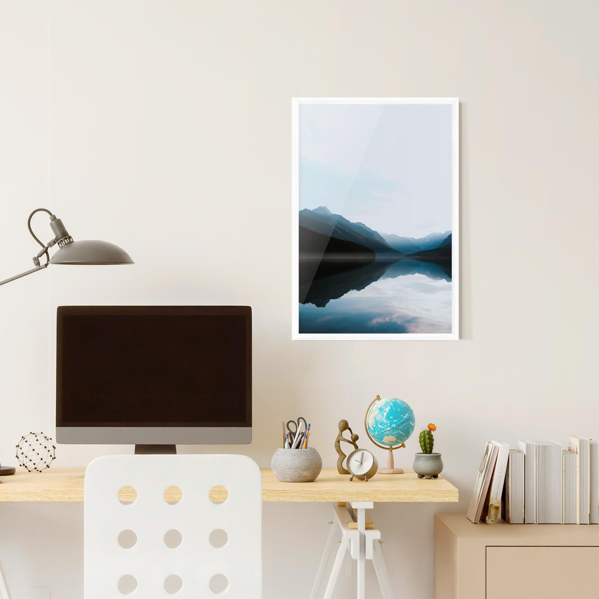 Poster Înrămat Foggy Blue Light mockup 6