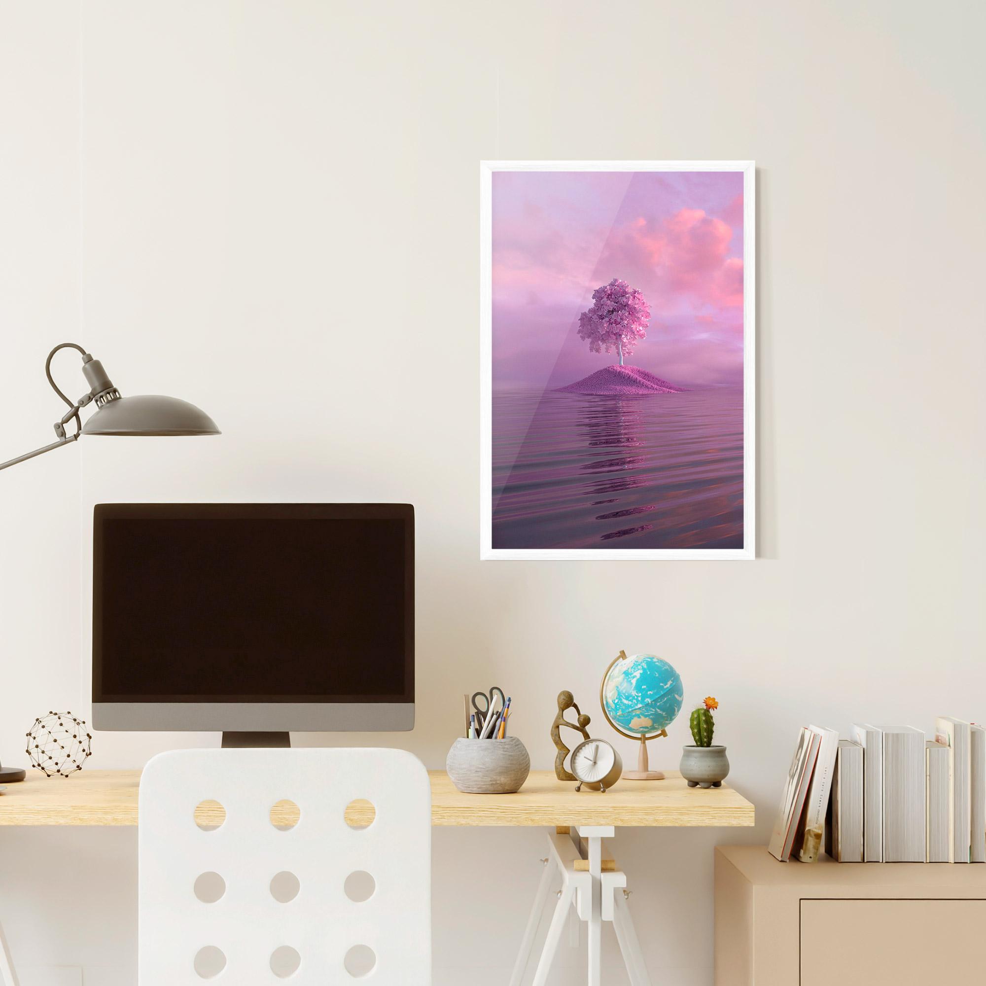 Poster Înrămat Pink Landscape mockup 6