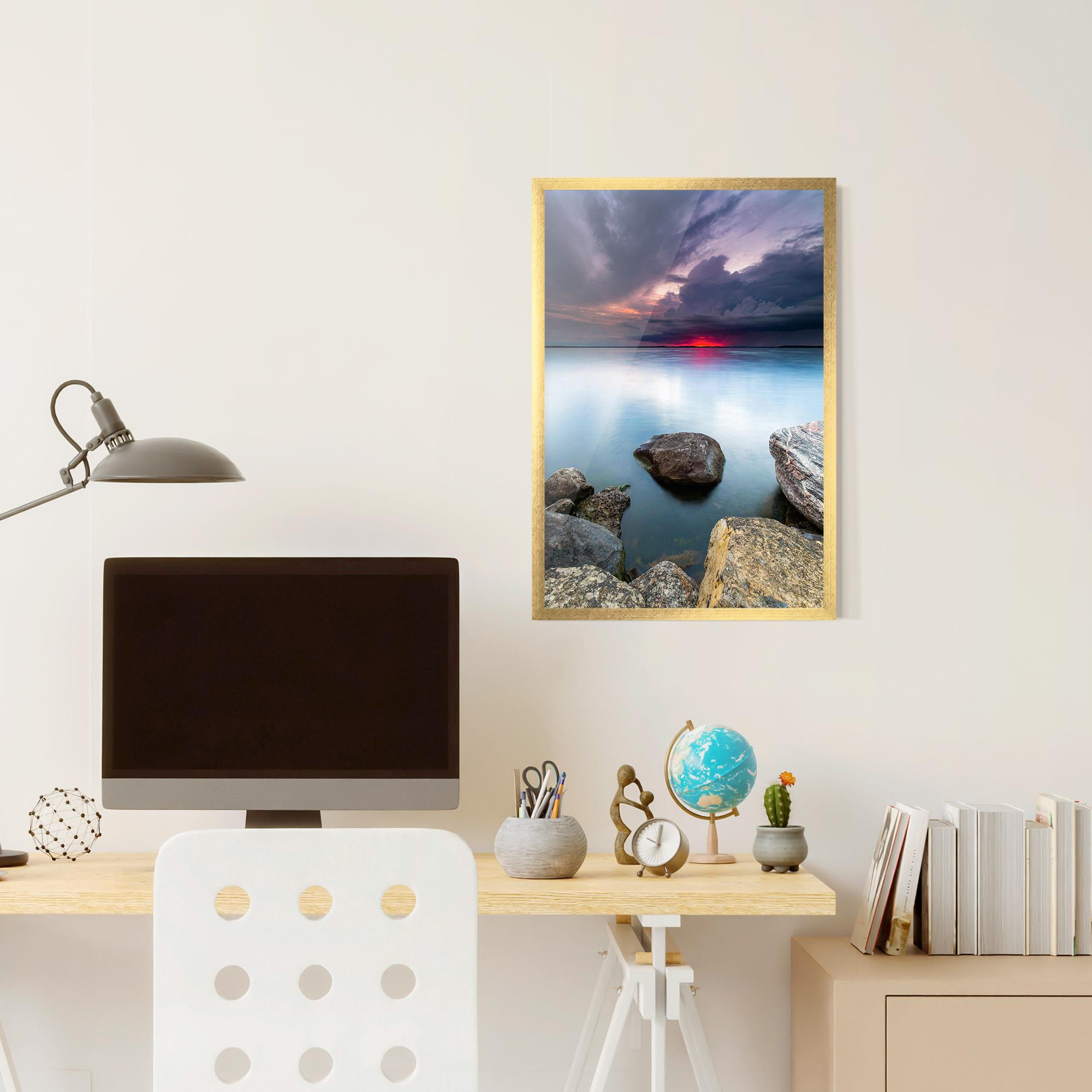 Poster Înrămat Lake Sunset mockup 6