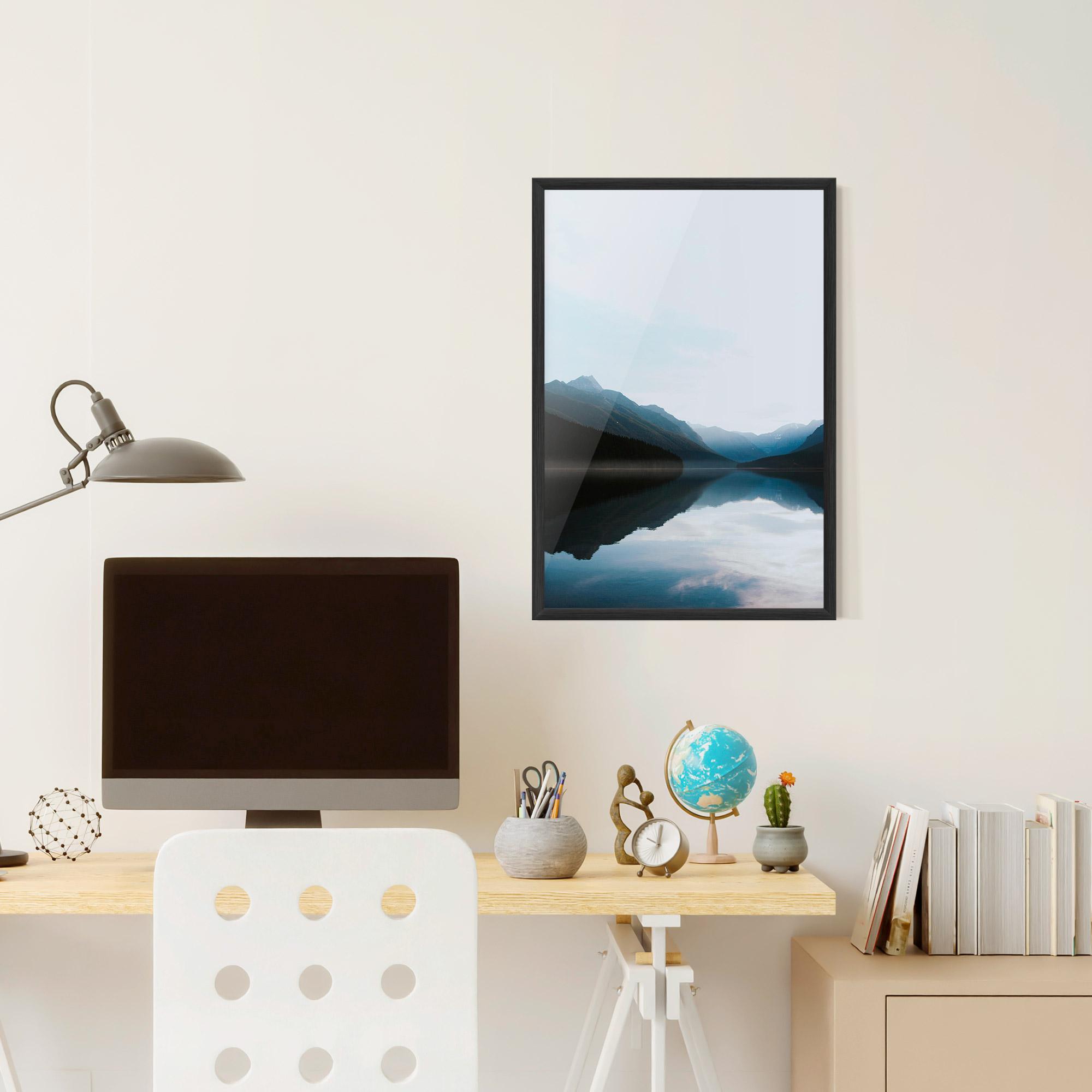 Poster Înrămat Foggy Blue Light mockup 6