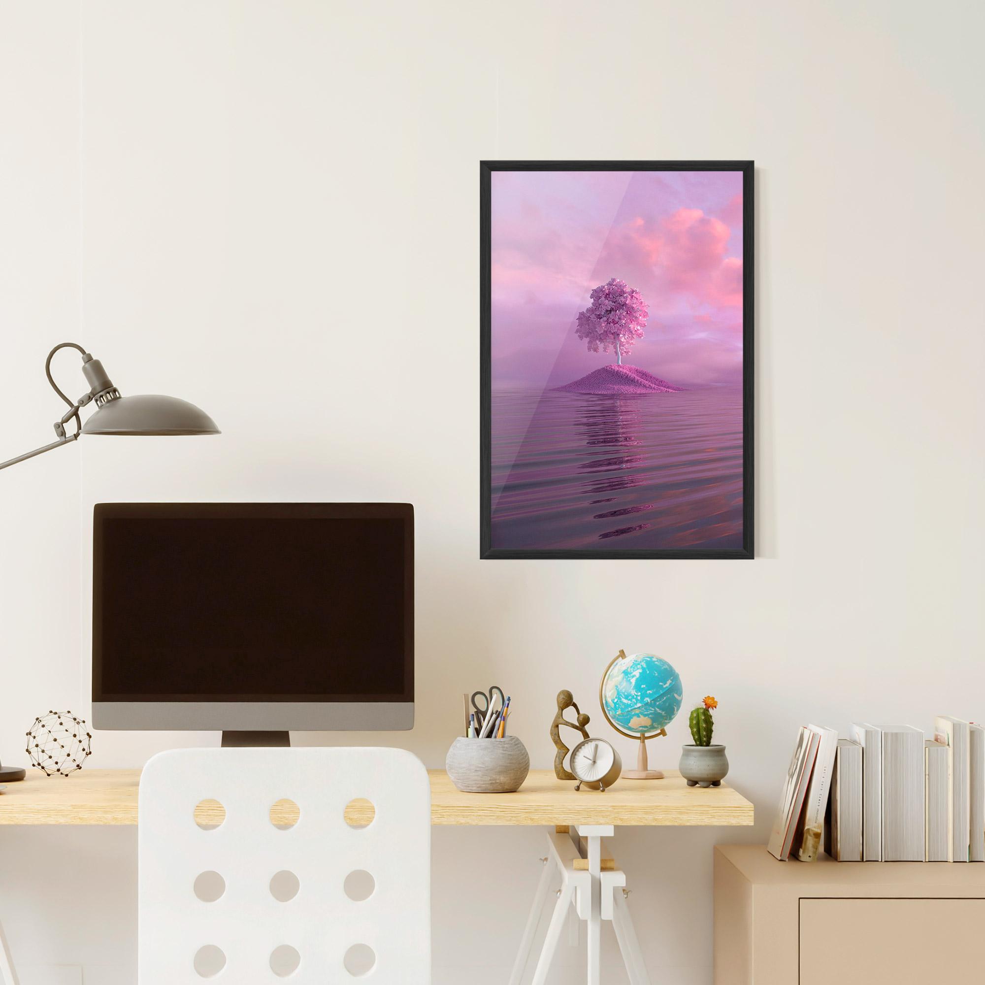 Poster Înrămat Pink Landscape mockup 6