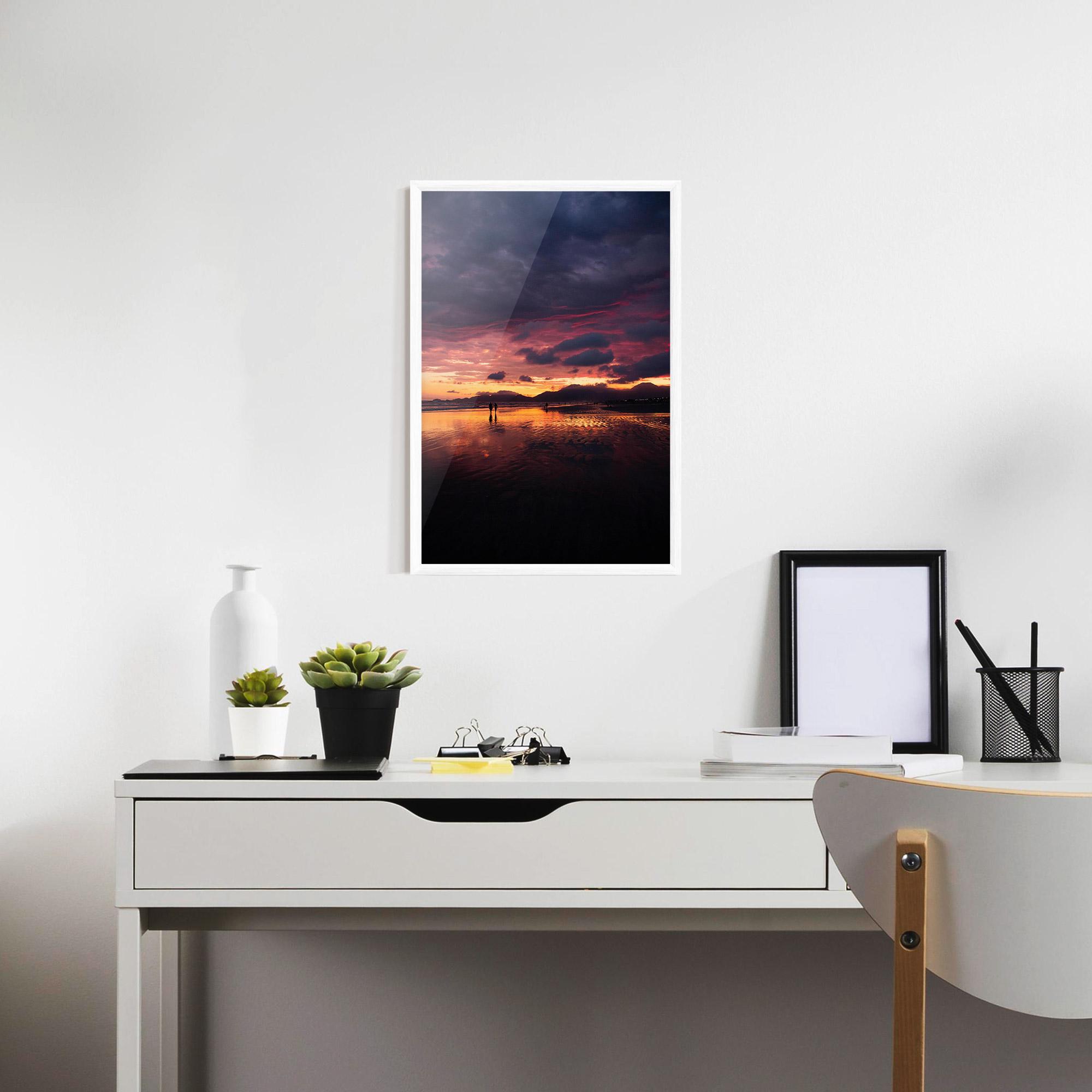 Poster Înrămat Beach At Sunset mockup 7