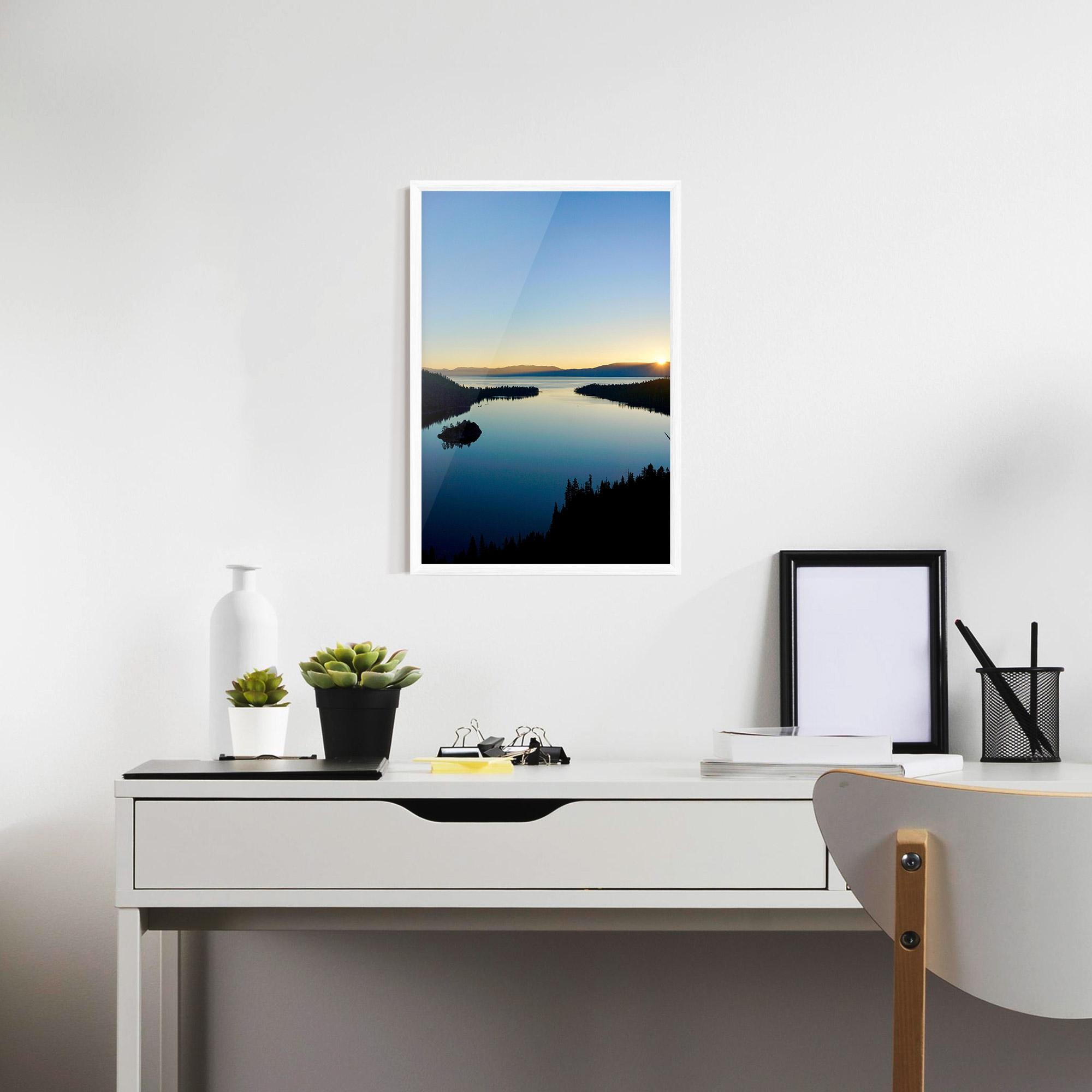 Poster Înrămat Blue Sky Lake mockup 7