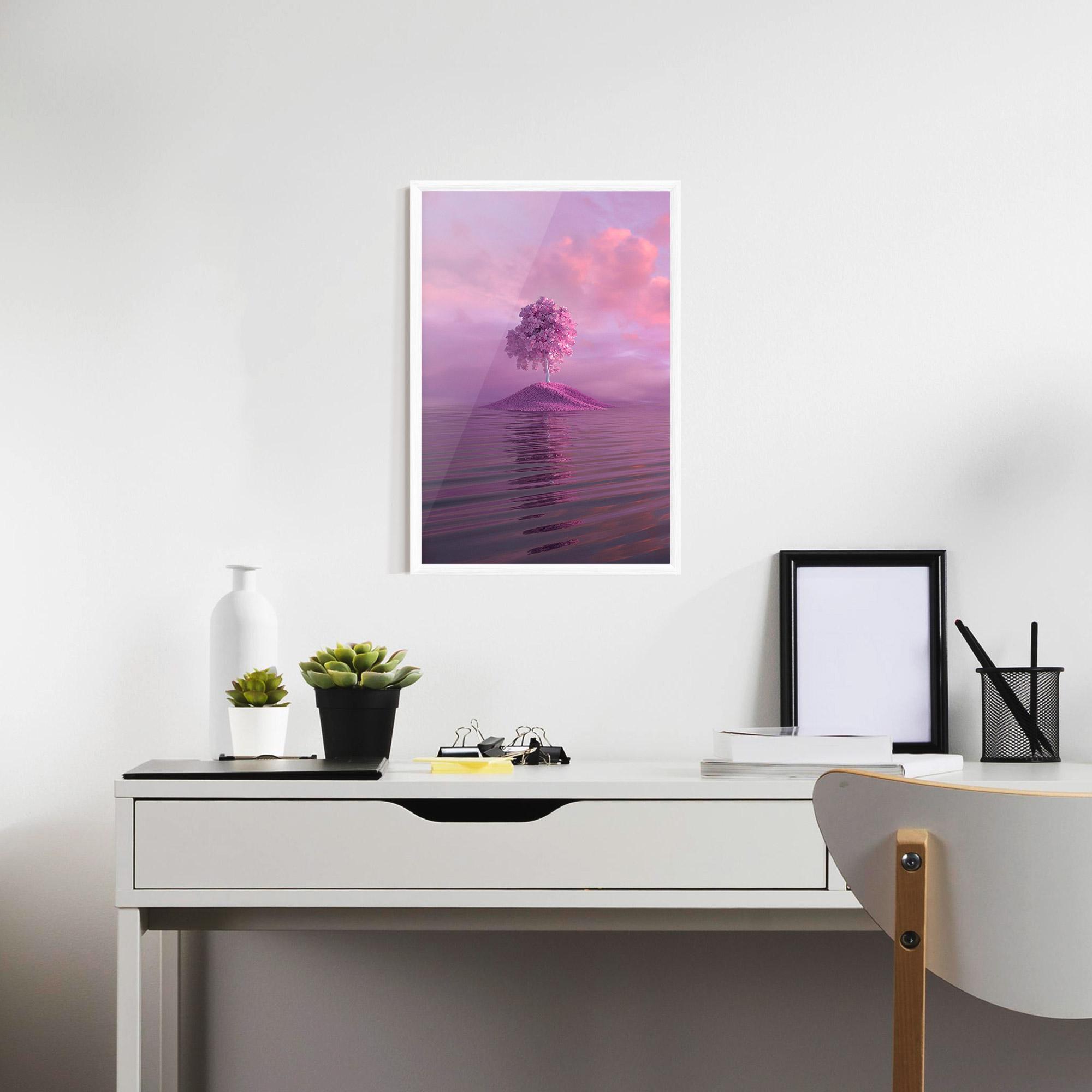 Poster Înrămat Pink Landscape mockup 7