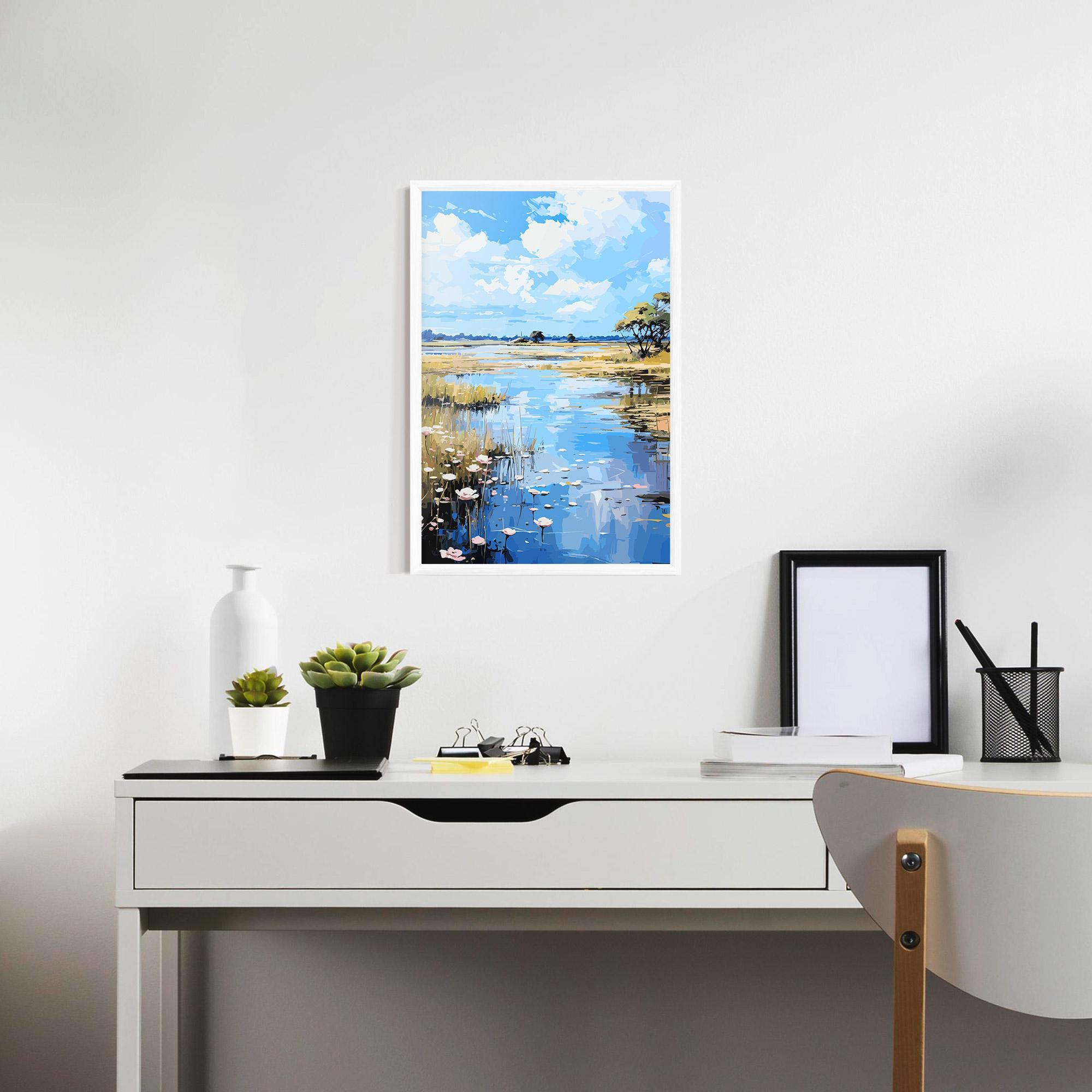 Poster Înrămat Riverside Flowers mockup 7