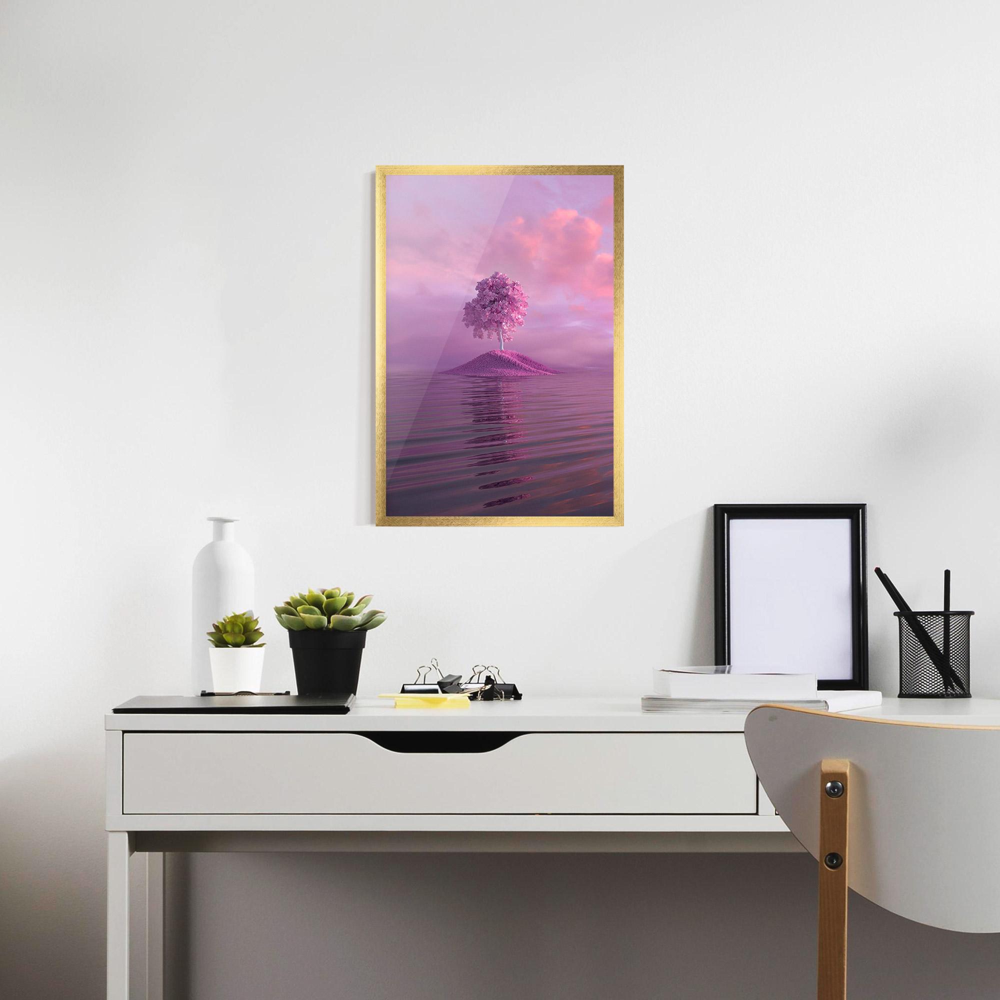Poster Înrămat Pink Landscape mockup 7