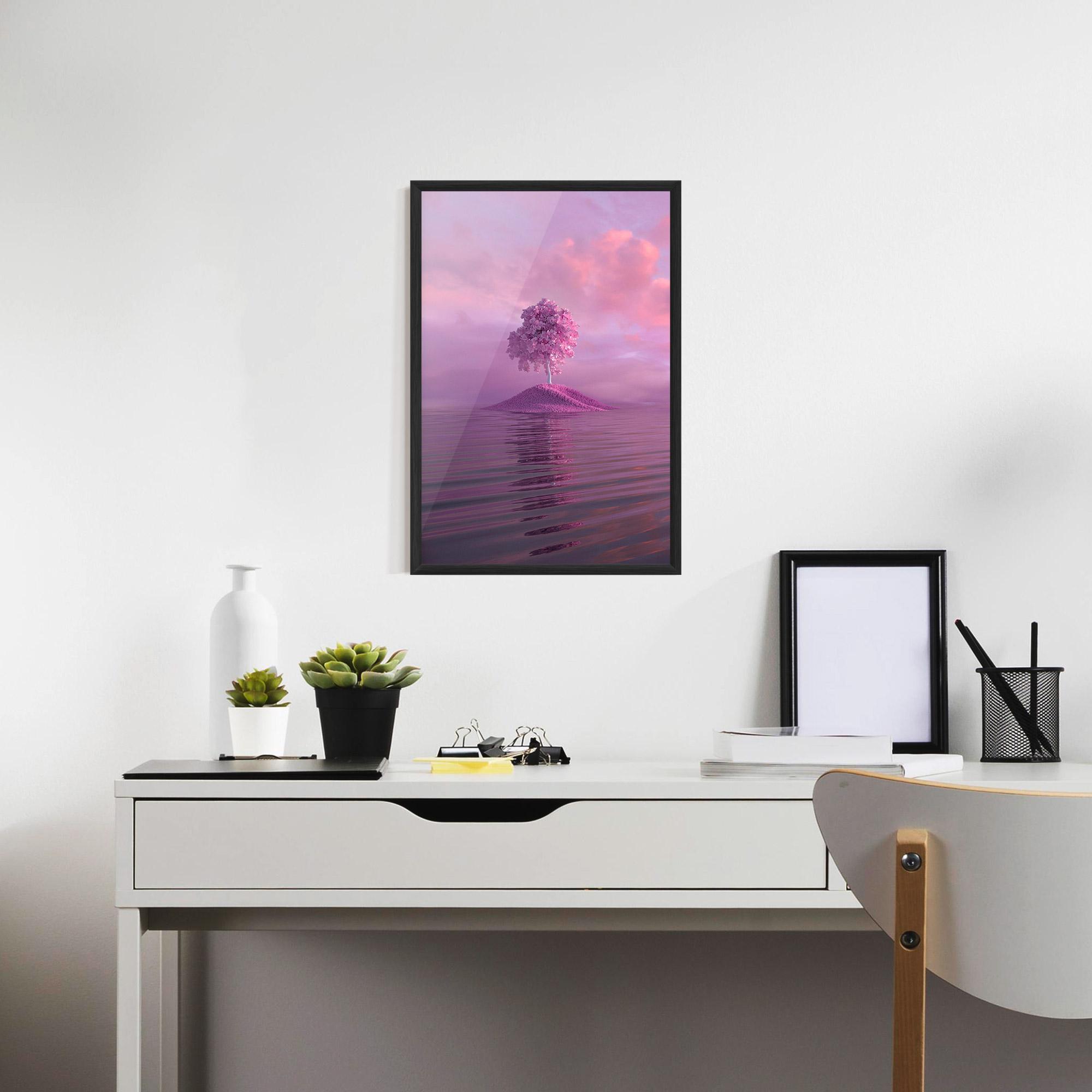 Poster Înrămat Pink Landscape mockup 7