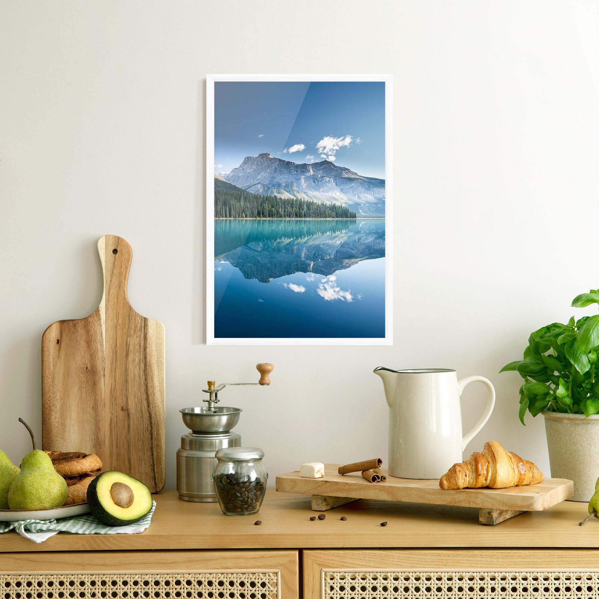 Poster Înrămat Blue Mountain Lake mockup 8
