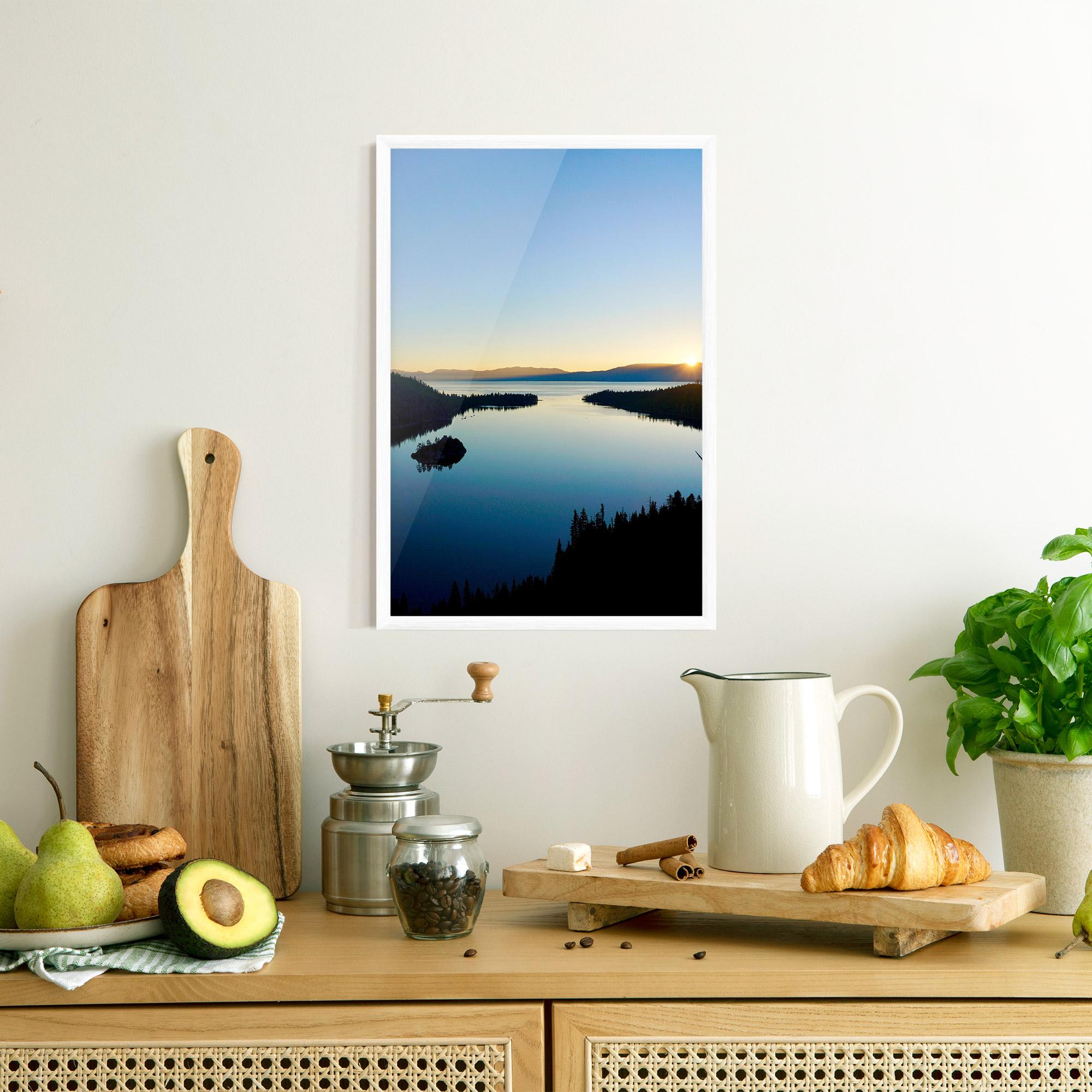 Poster Înrămat Blue Sky Lake mockup 8
