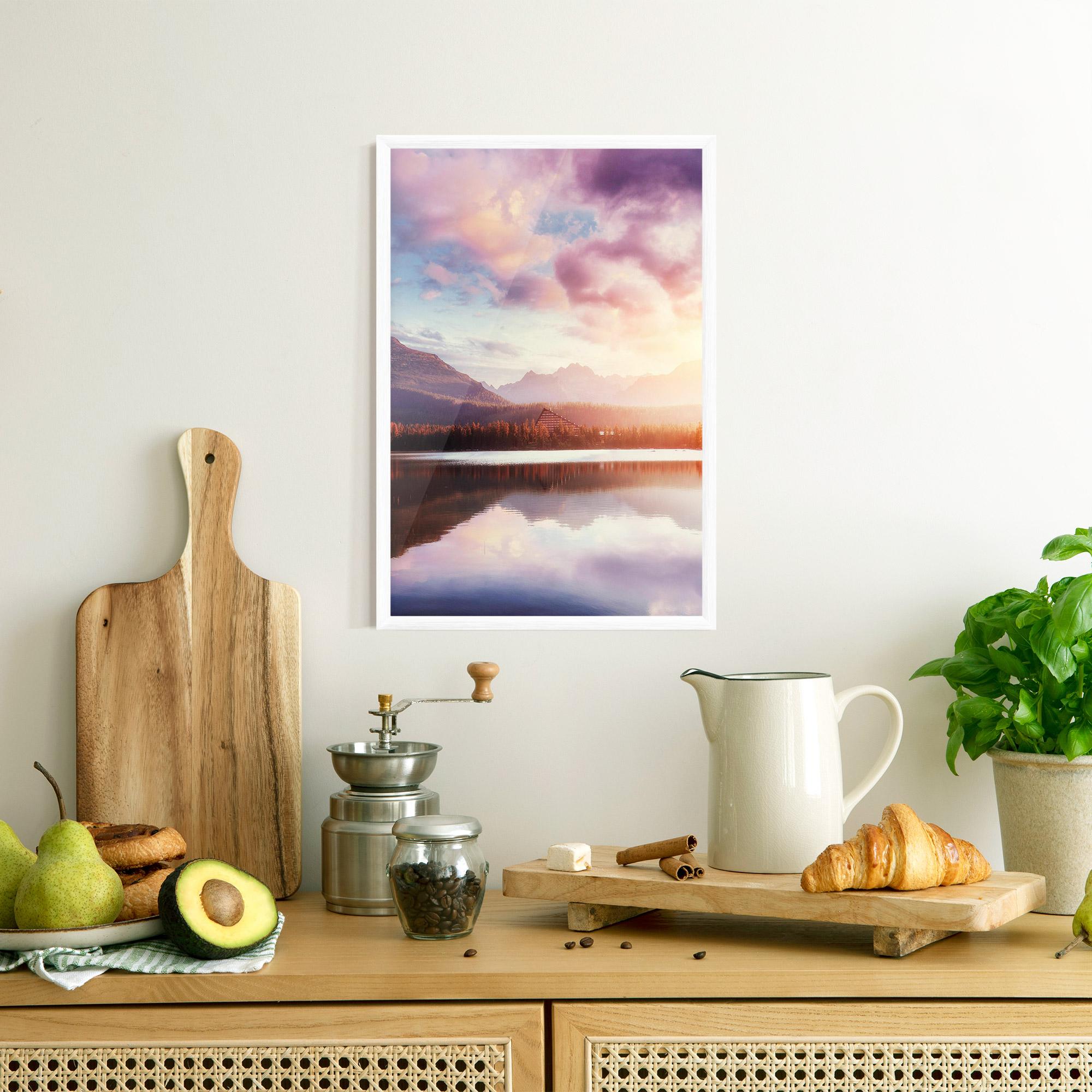 Poster Înrămat Orange Lake Light mockup 8