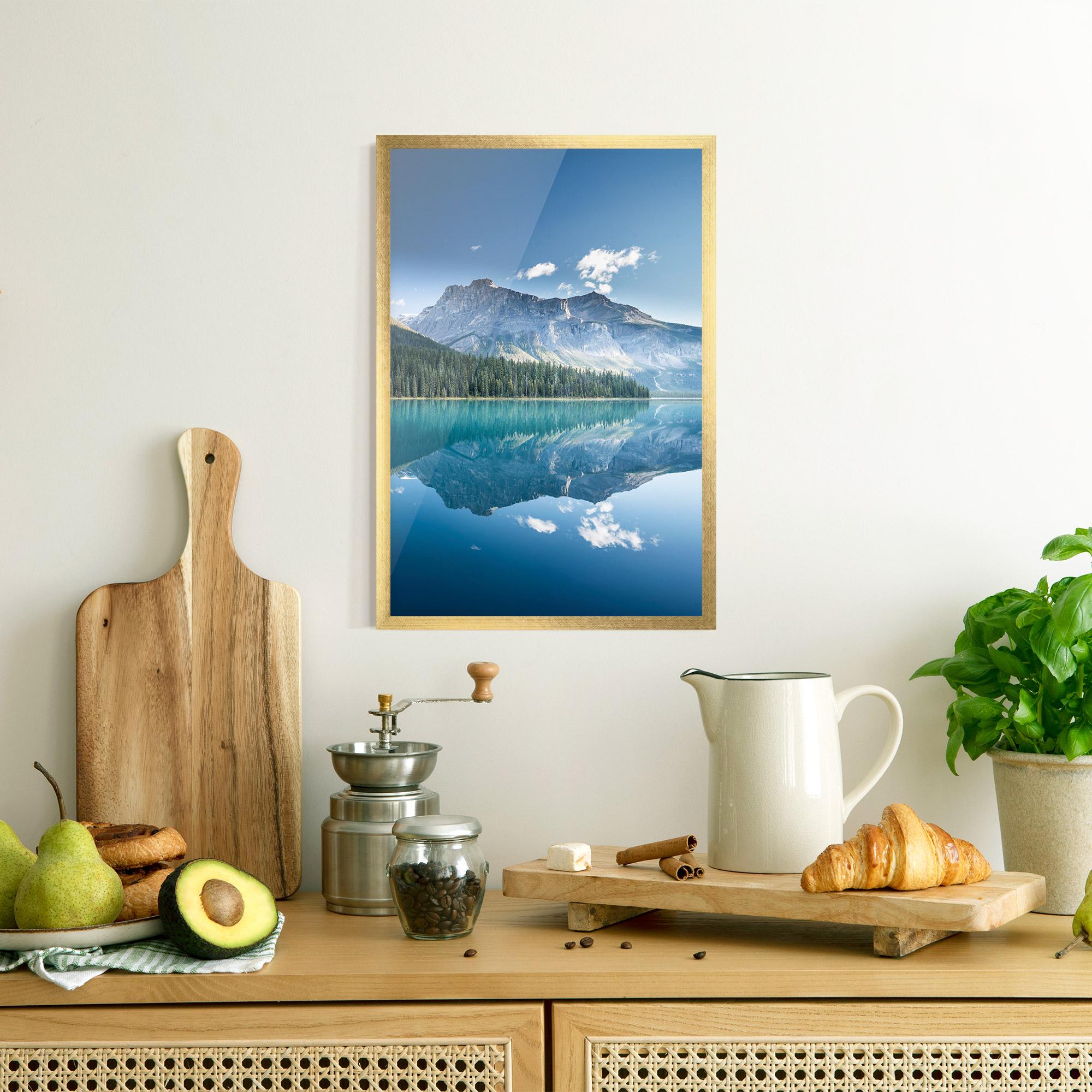 Poster Înrămat Blue Mountain Lake mockup 8