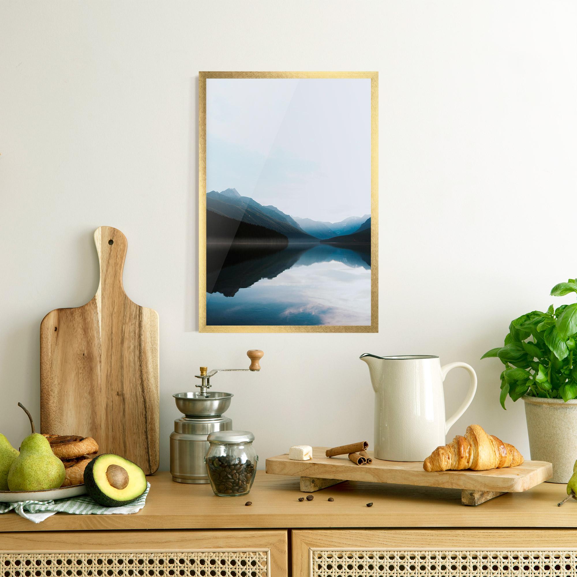 Poster Înrămat Foggy Blue Light mockup 8