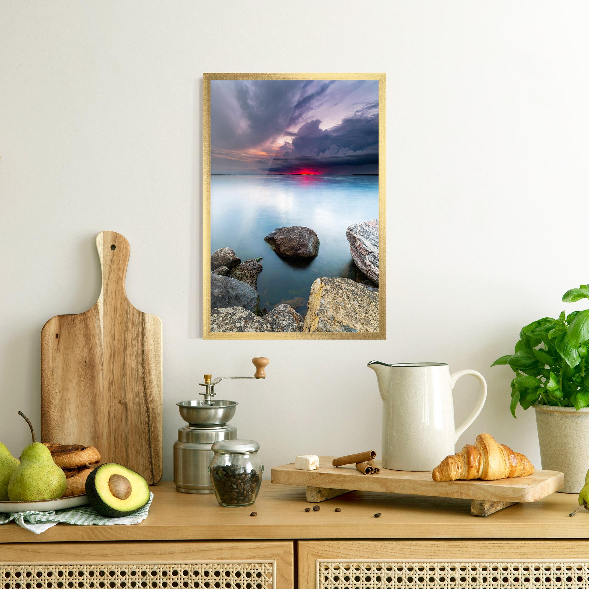 Poster Înrămat Lake Sunset mockup 8