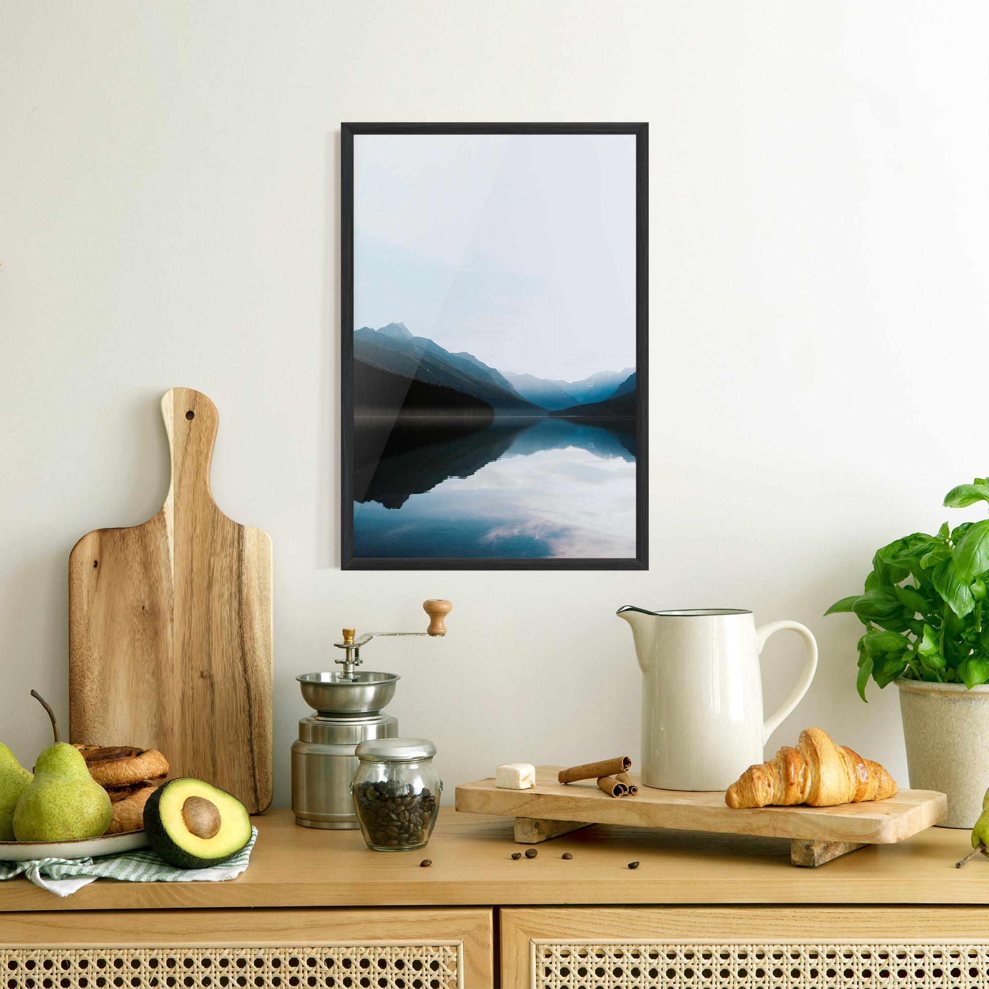 Poster Înrămat Foggy Blue Light mockup 8