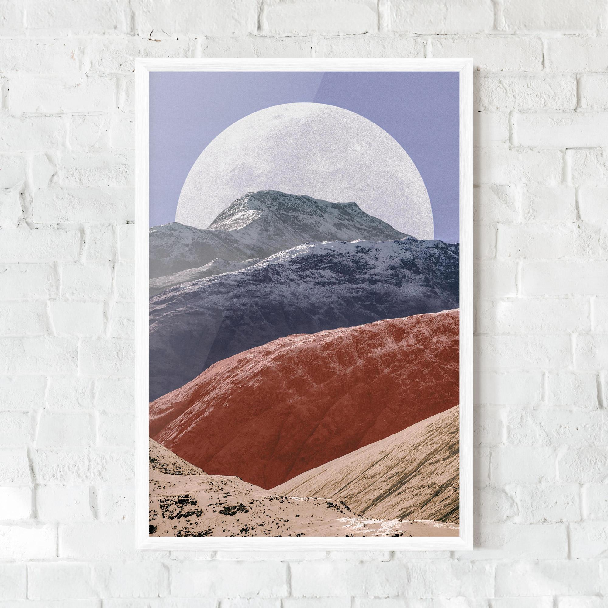 Poster Înrămat Moon Mountain Art mockup 0