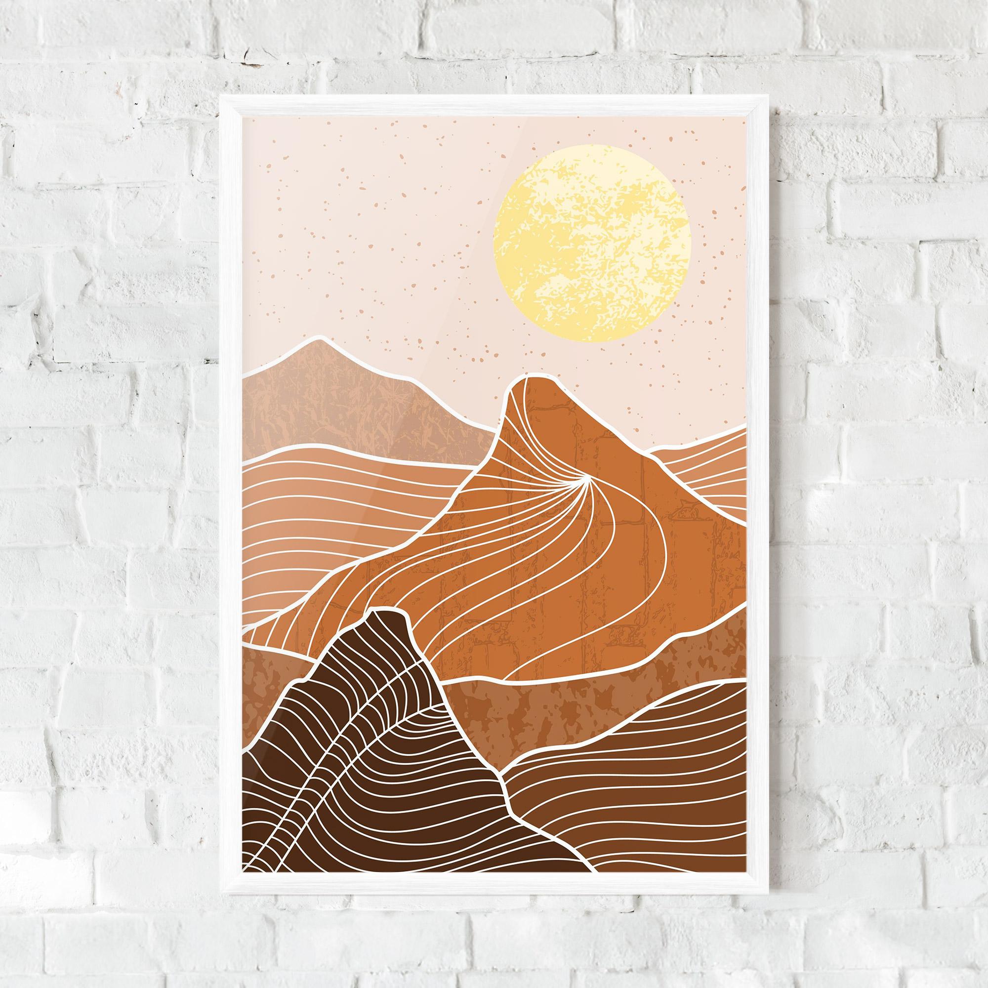 Poster Înrămat Orange Mountain mockup 0