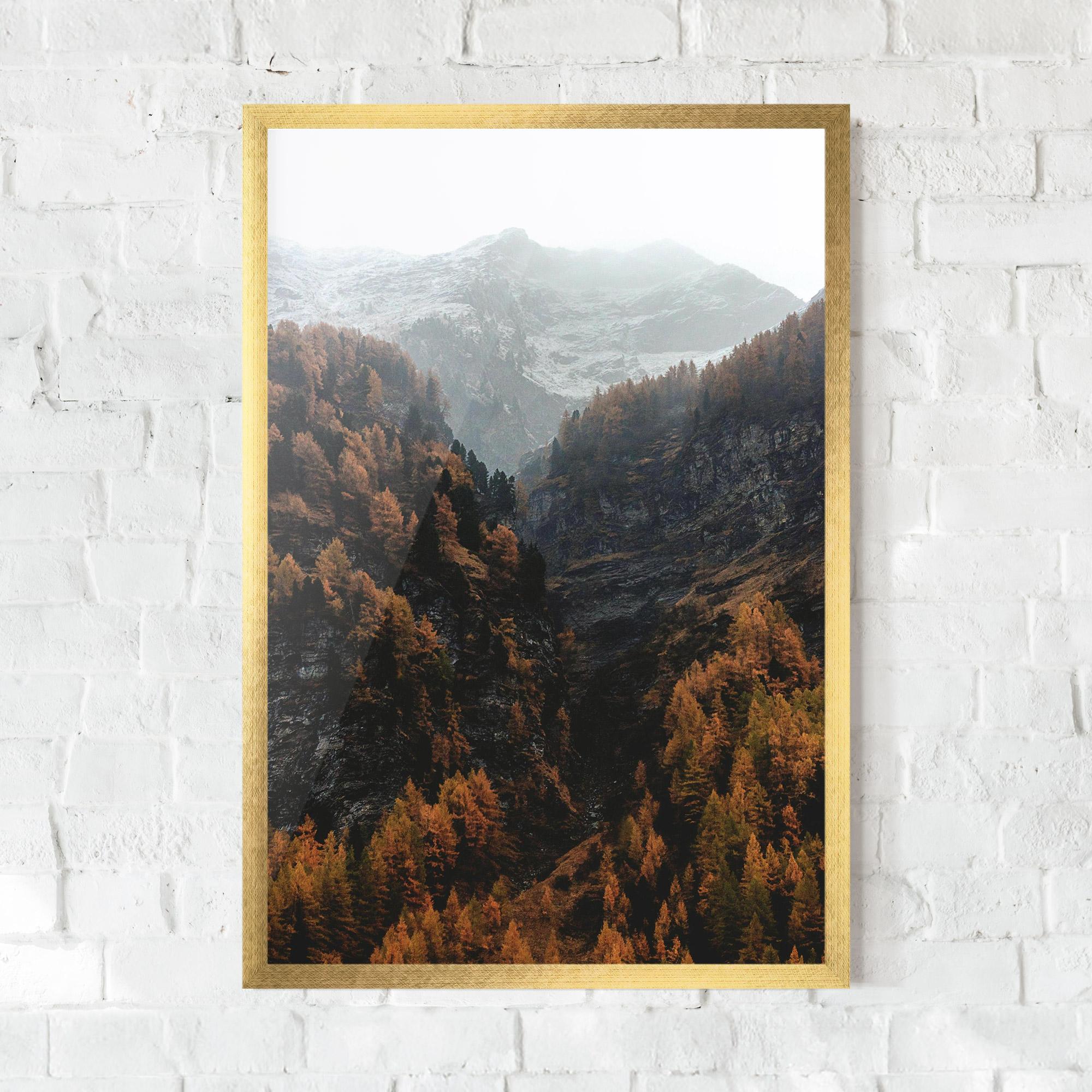 Poster Înrămat Autumn Mountain mockup 0
