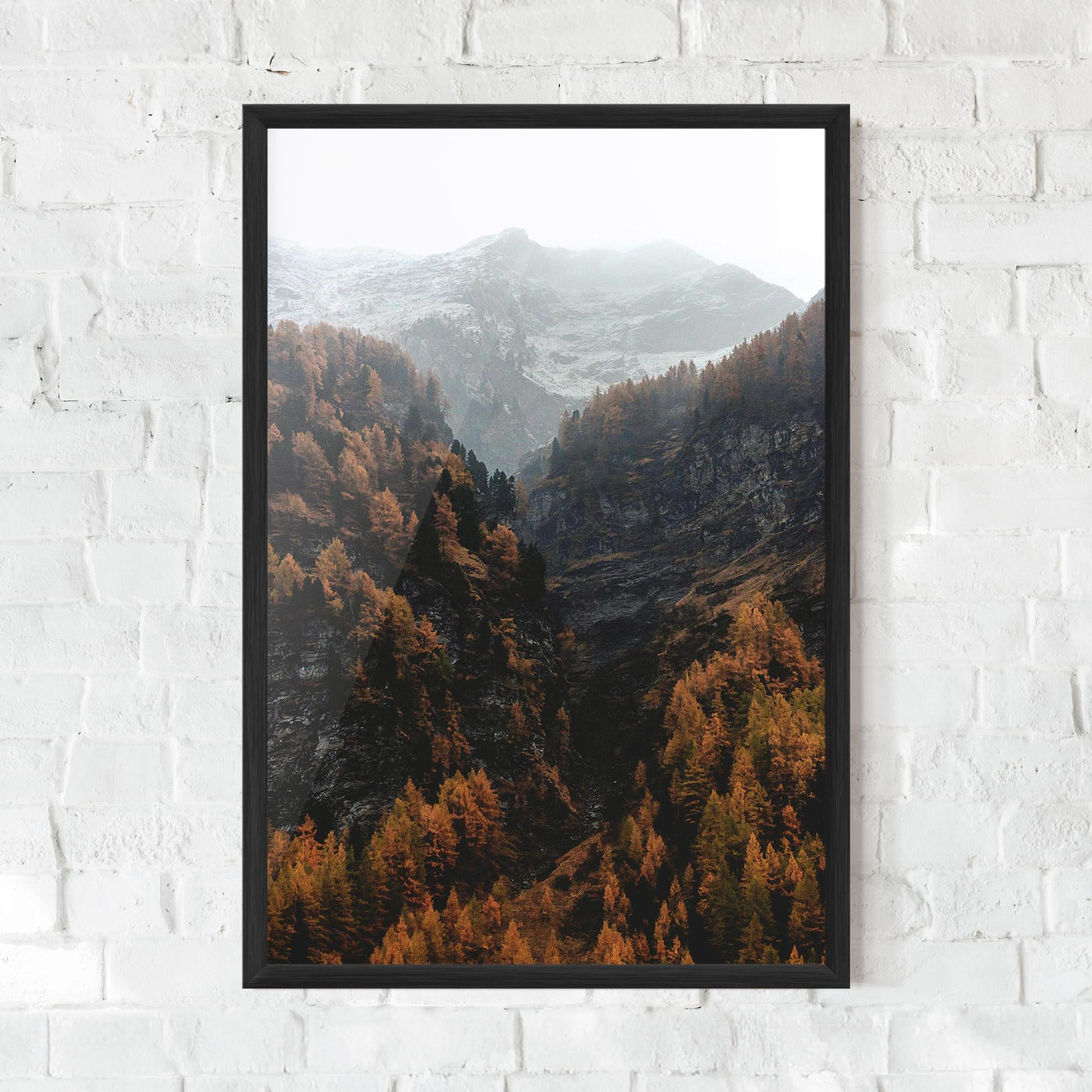 Poster Înrămat Autumn Mountain mockup 0