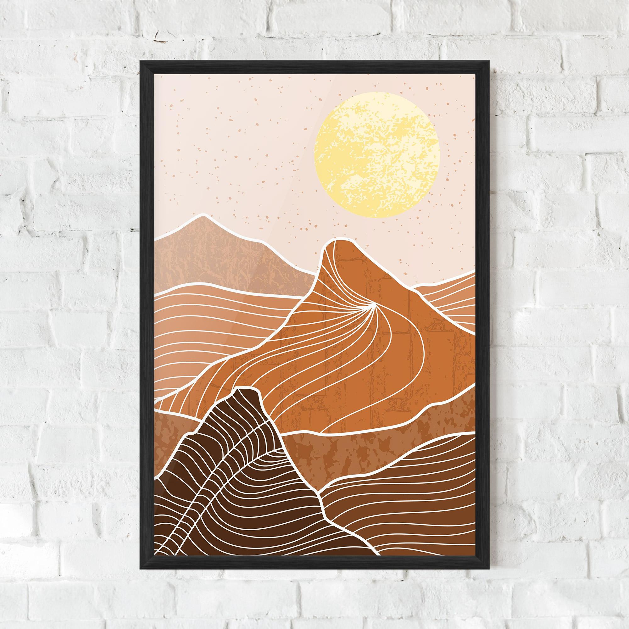Poster Înrămat Orange Mountain mockup 0