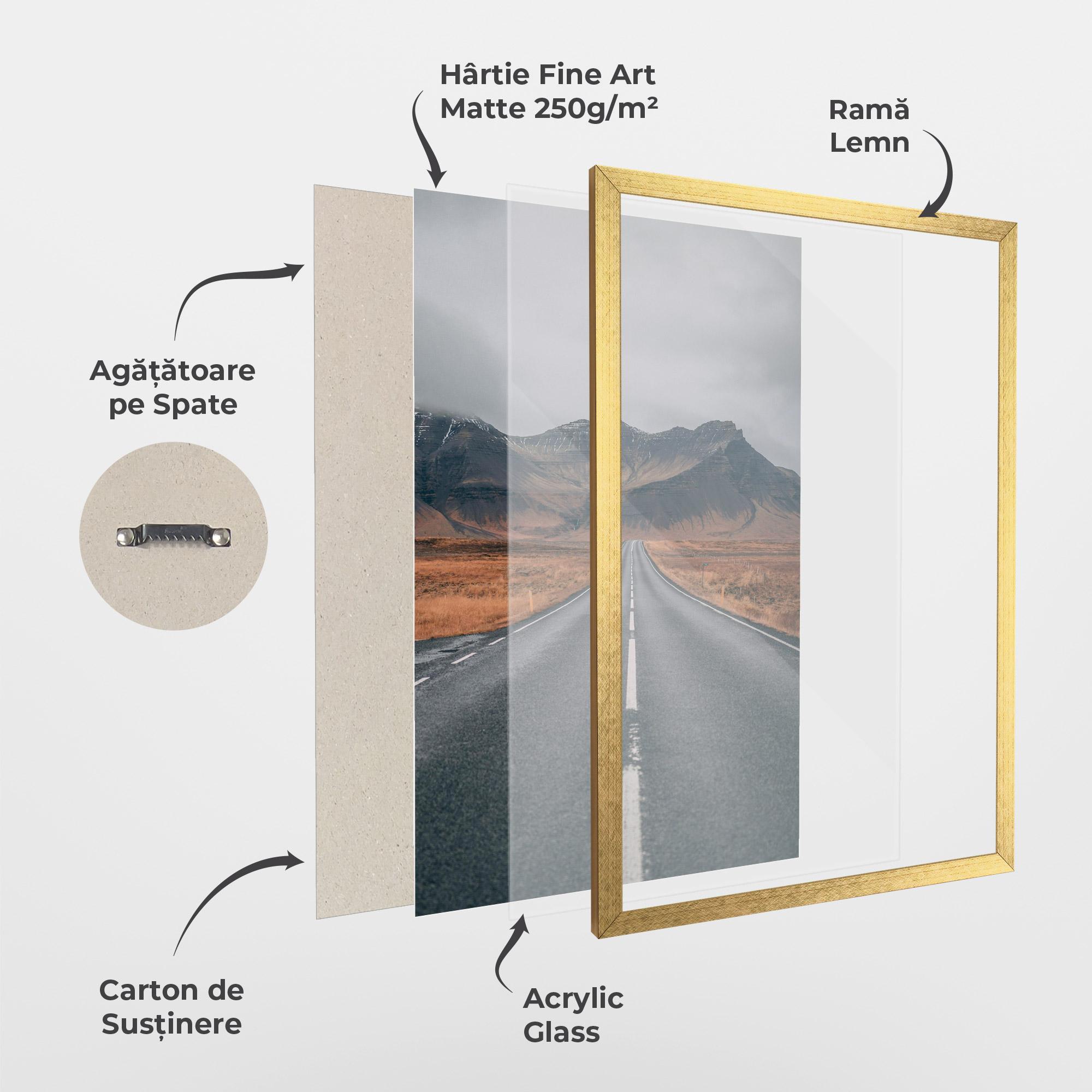 Poster Înrămat Country Roads mockup 1