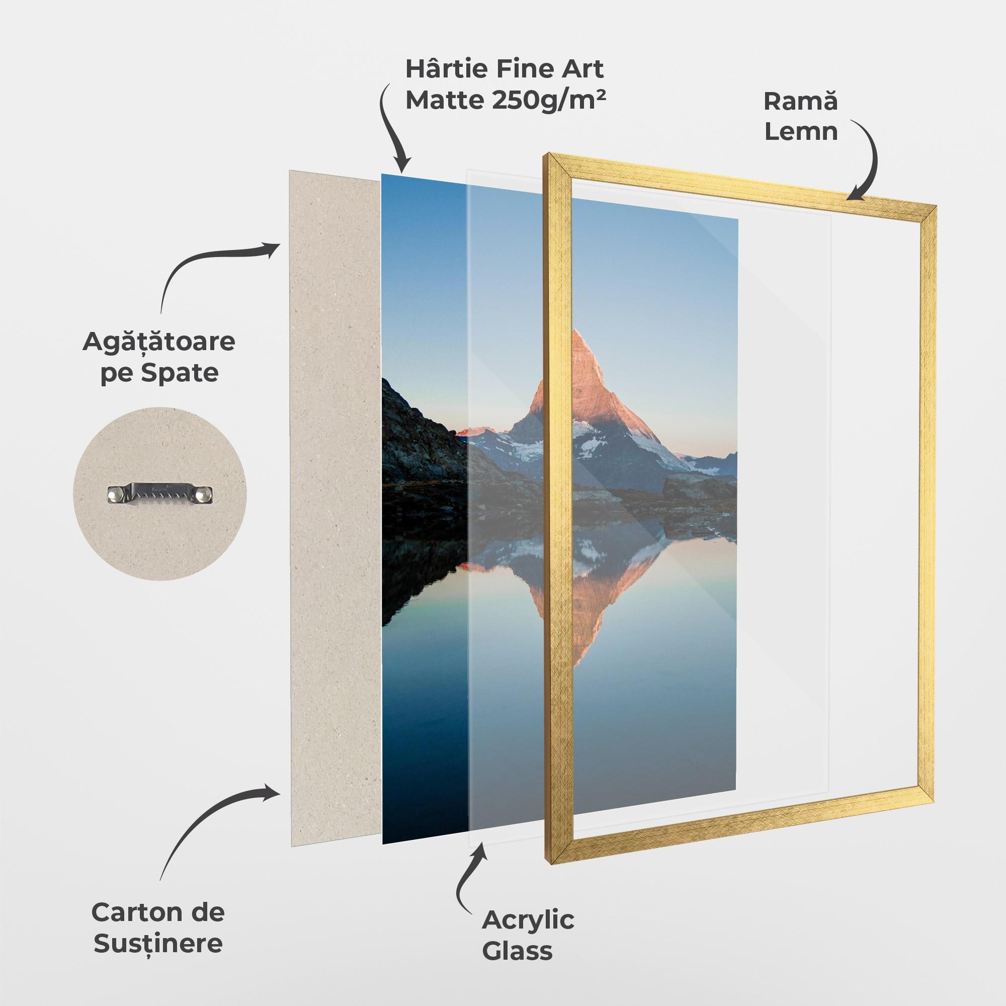 Poster Înrămat Mirror Mountain mockup 1