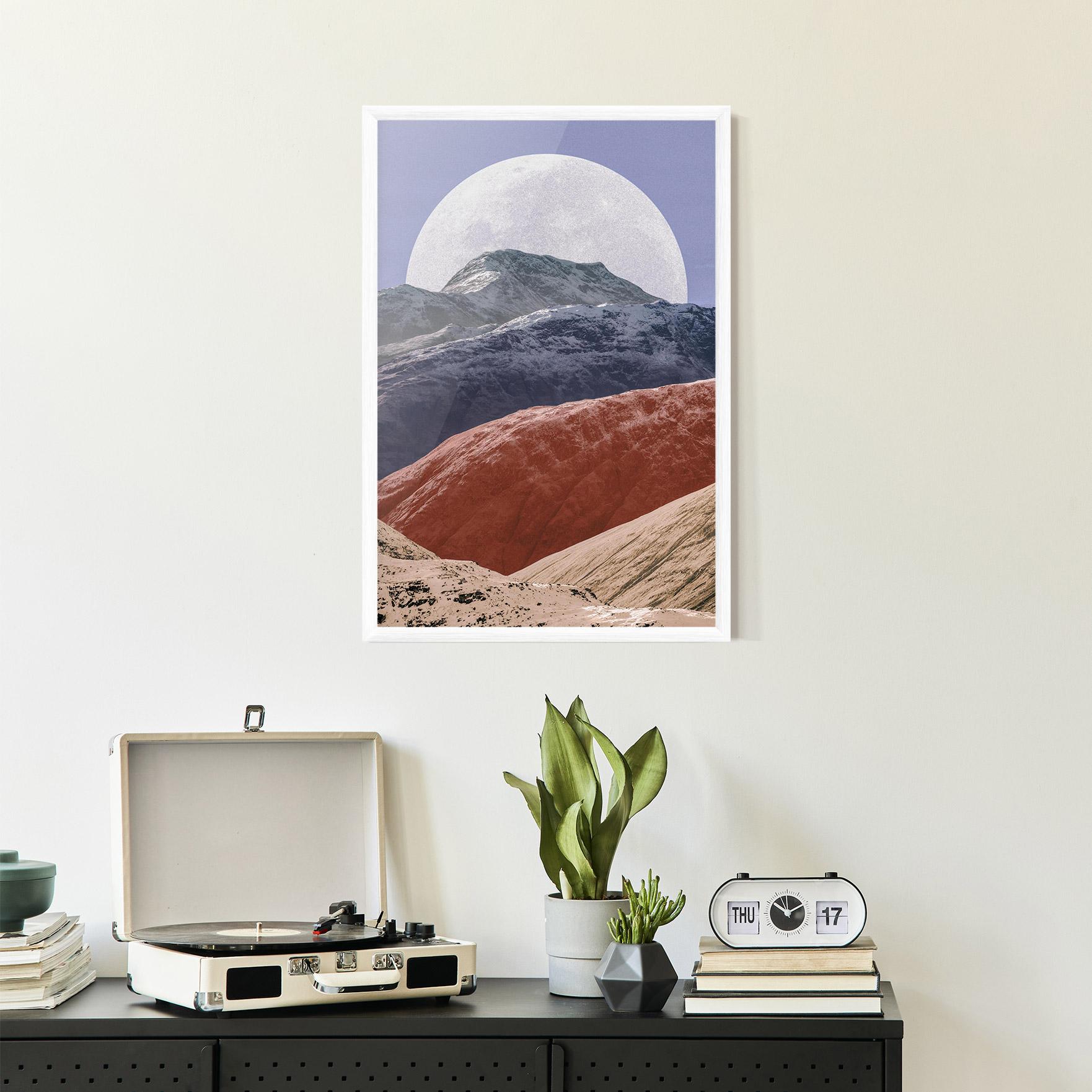 Poster Înrămat Moon Mountain Art mockup 2