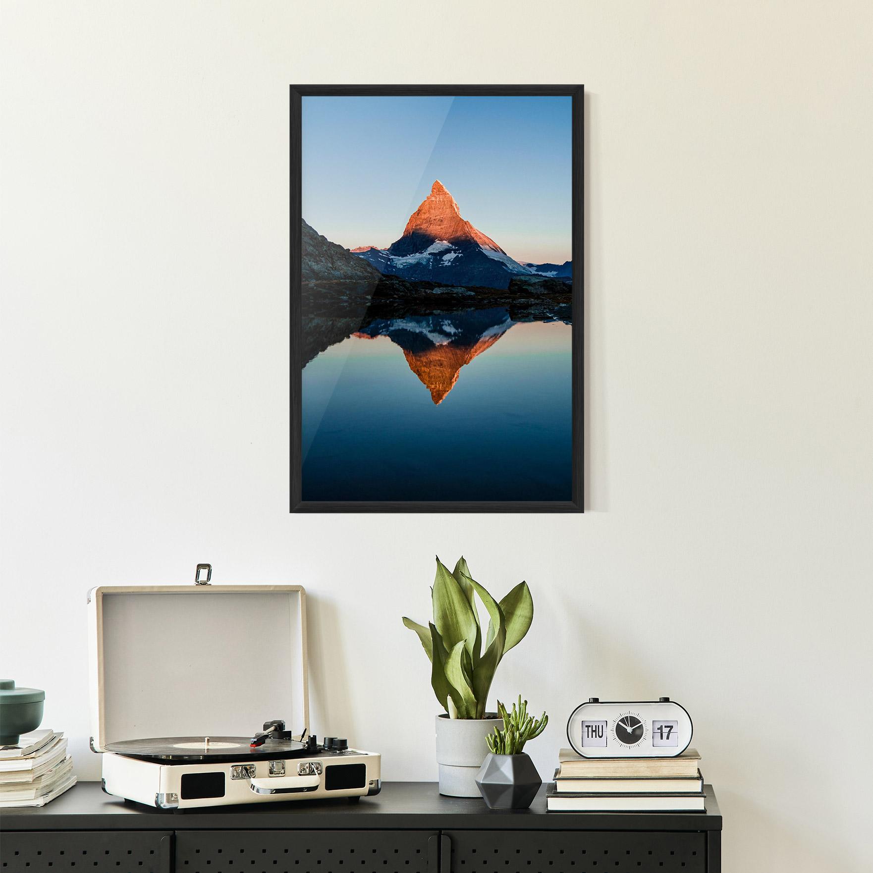 Poster Înrămat Mirror Mountain mockup 2