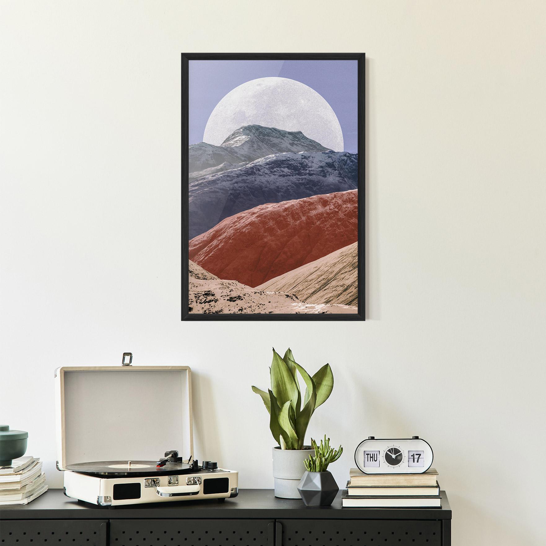 Poster Înrămat Moon Mountain Art mockup 2