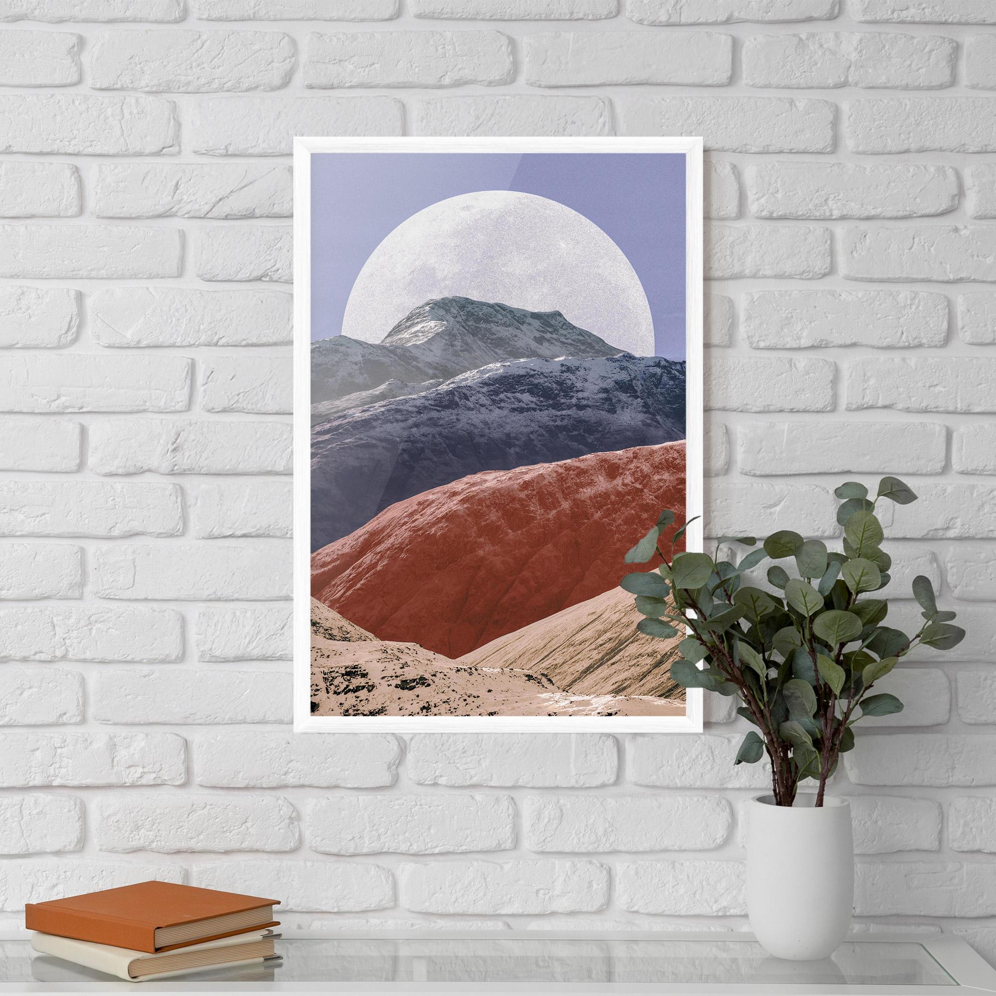 Poster Înrămat Moon Mountain Art mockup 5