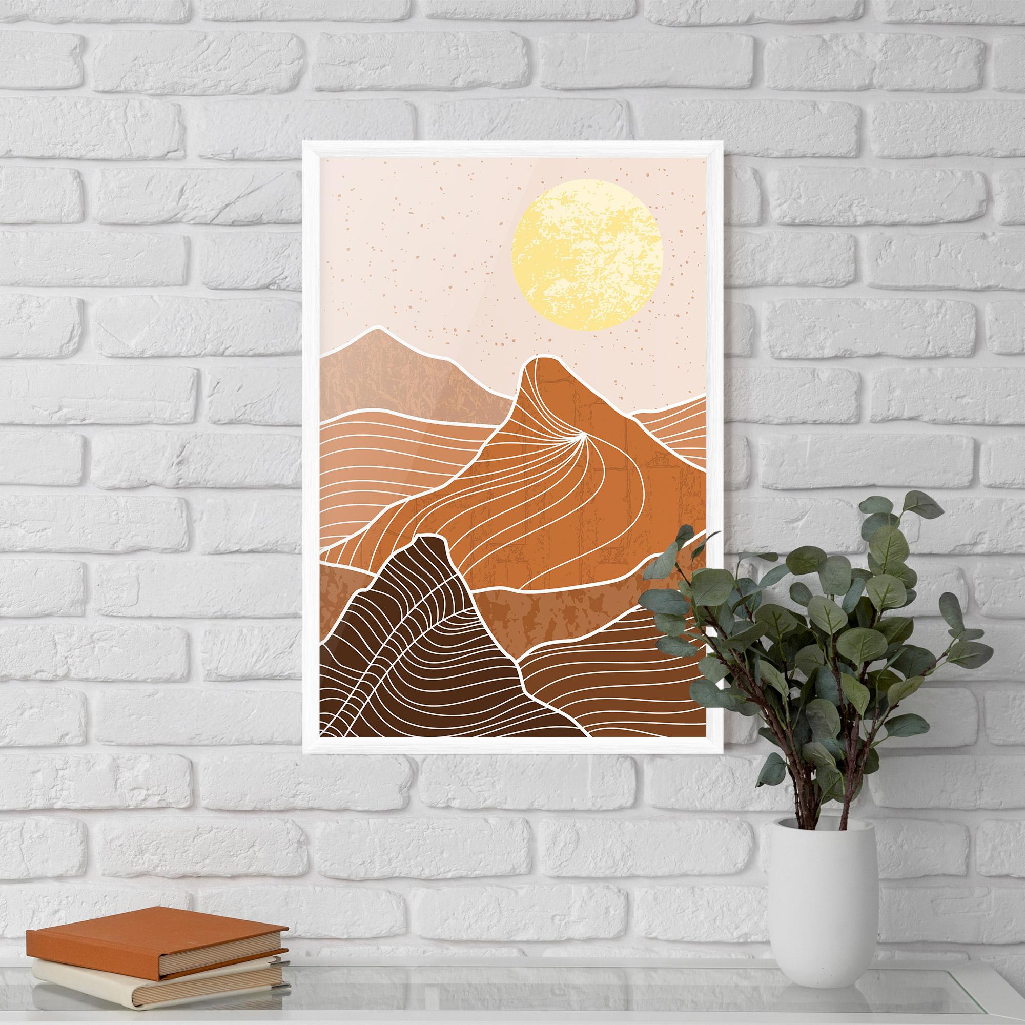 Poster Înrămat Orange Mountain mockup 5
