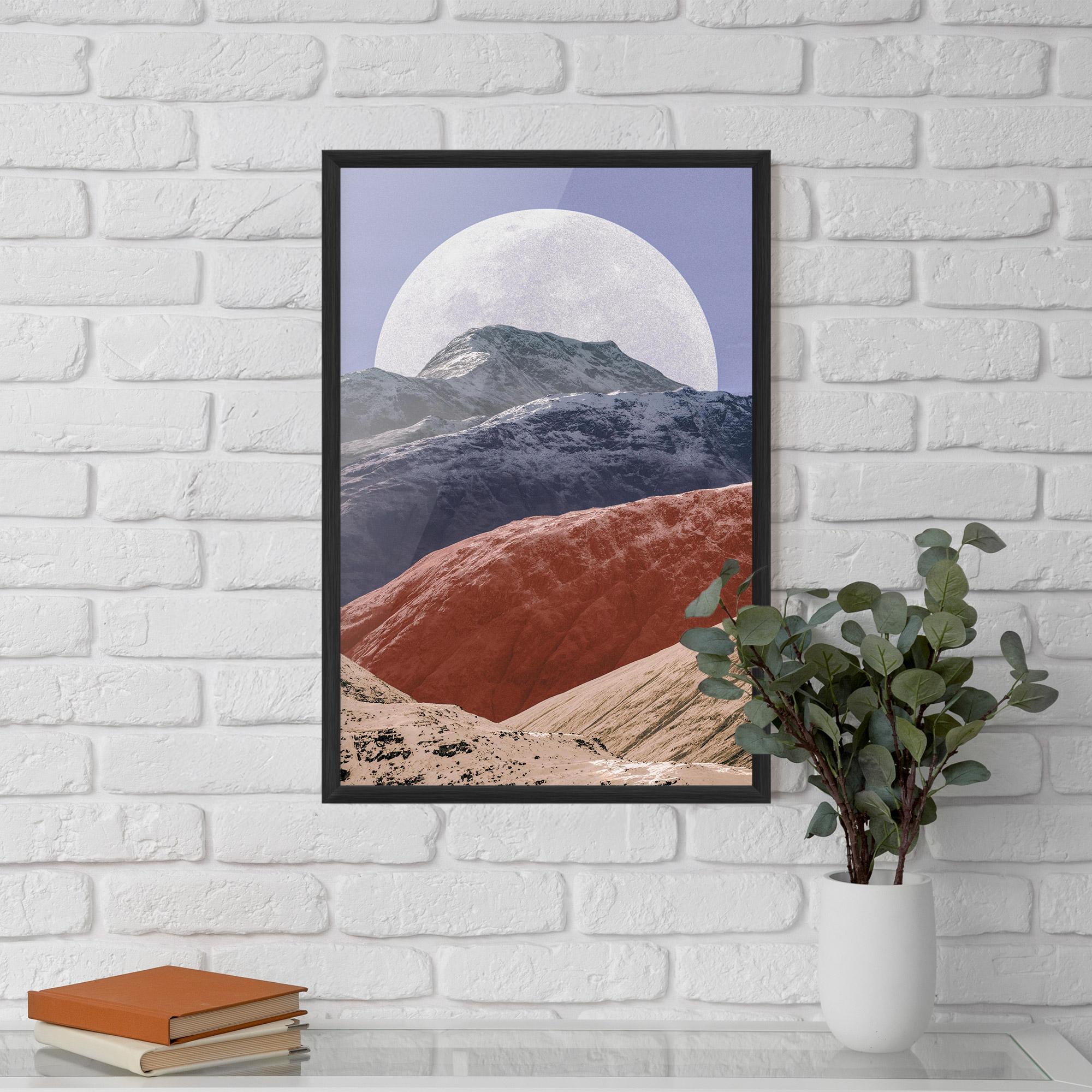 Poster Înrămat Moon Mountain Art mockup 5