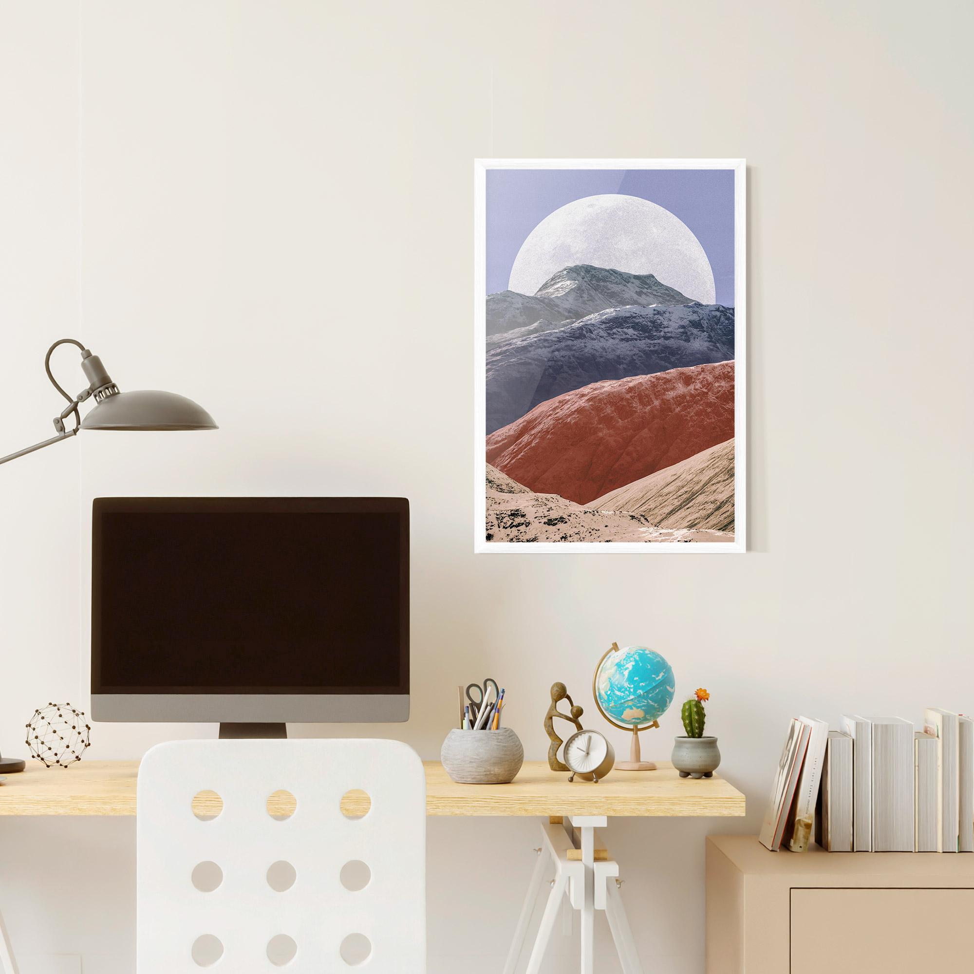Poster Înrămat Moon Mountain Art mockup 6