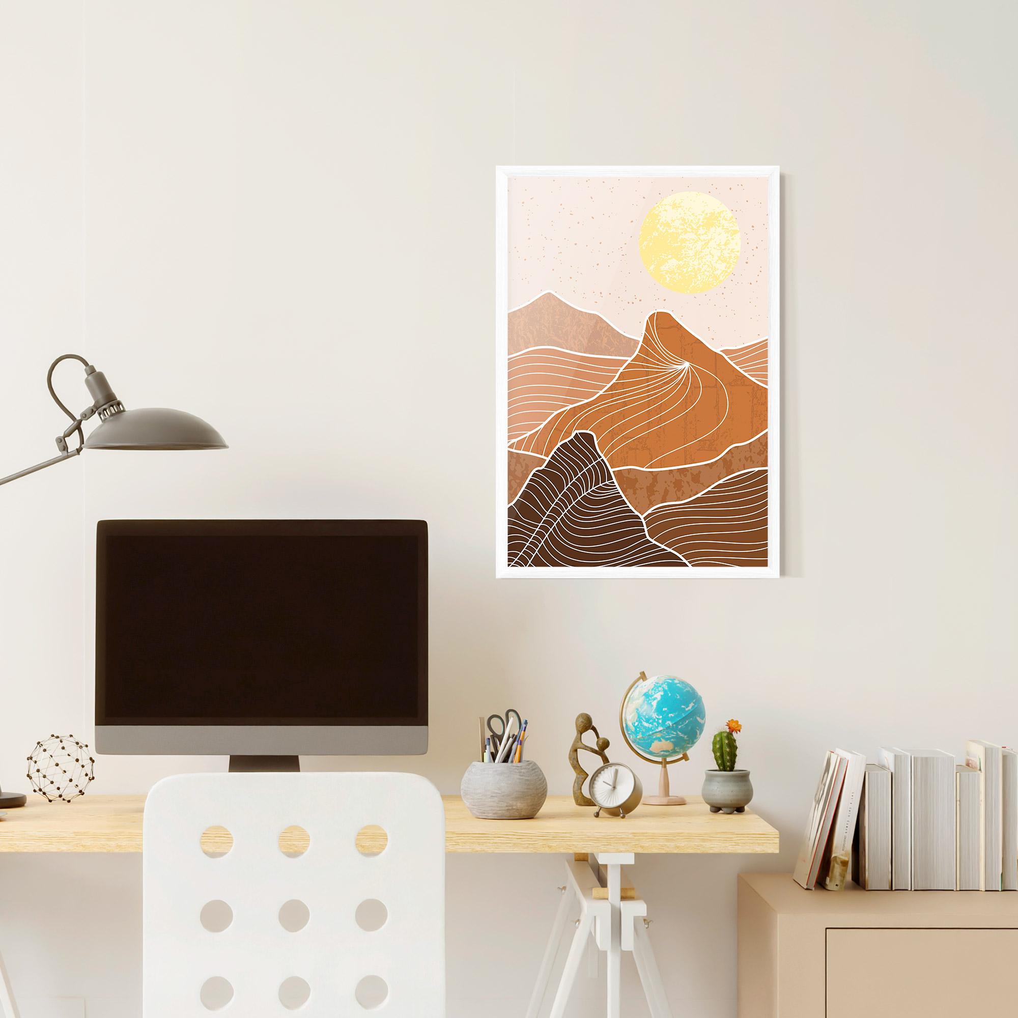 Poster Înrămat Orange Mountain mockup 6