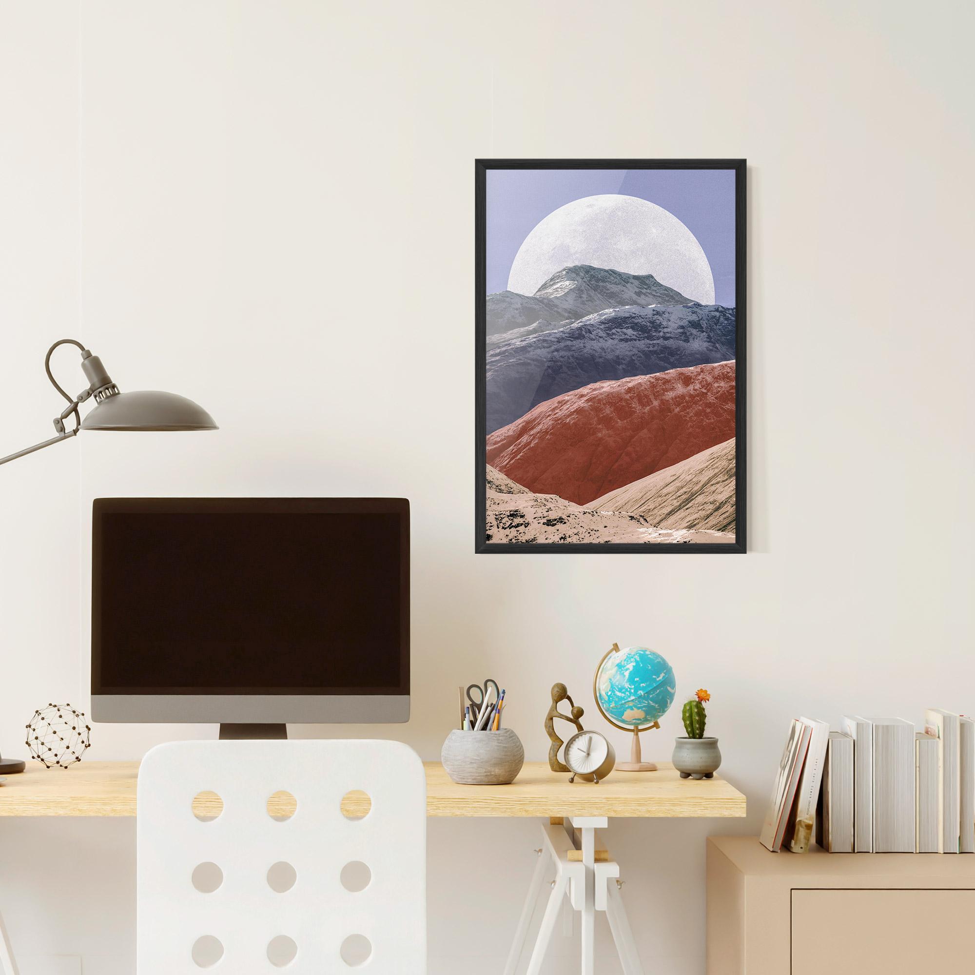 Poster Înrămat Moon Mountain Art mockup 6