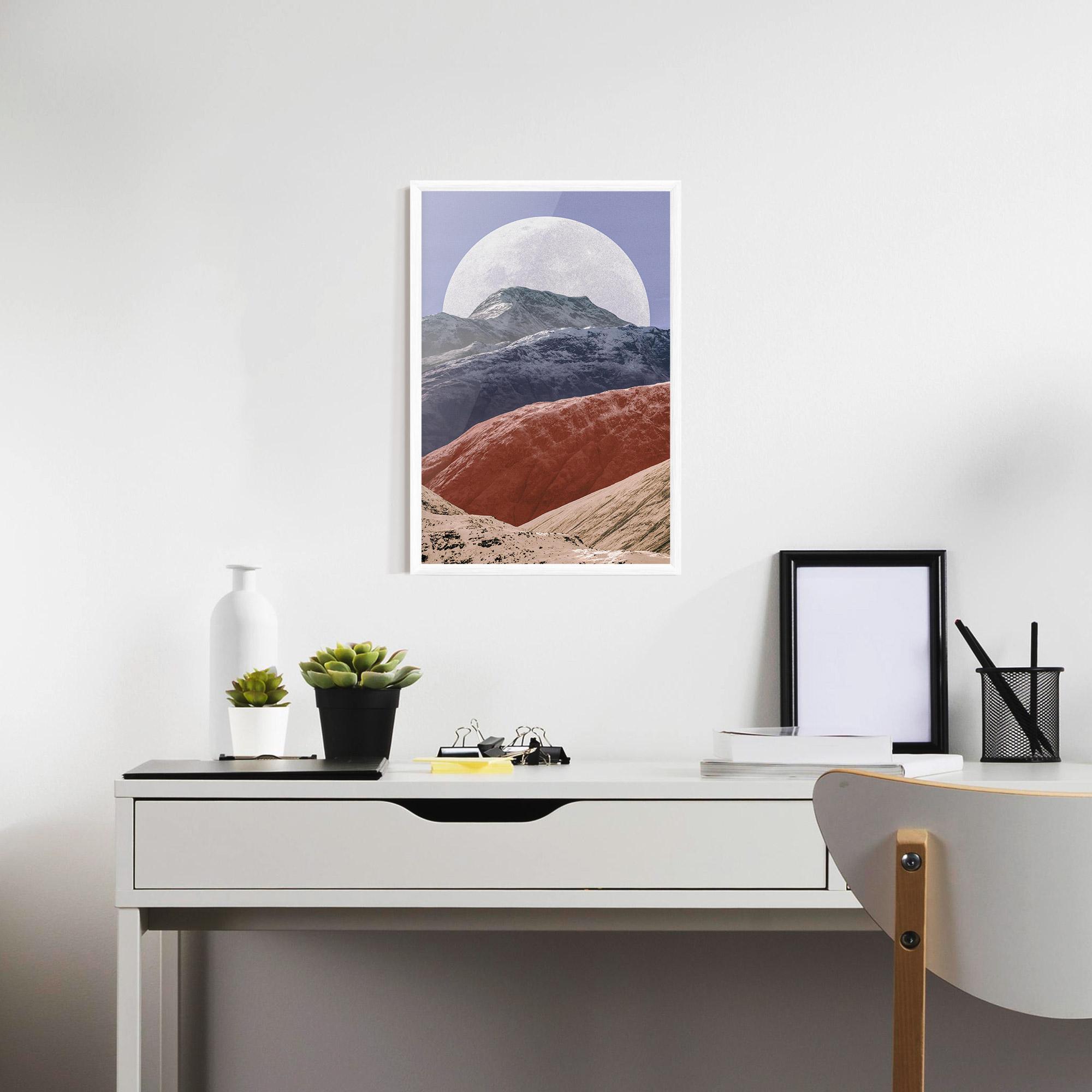 Poster Înrămat Moon Mountain Art mockup 7
