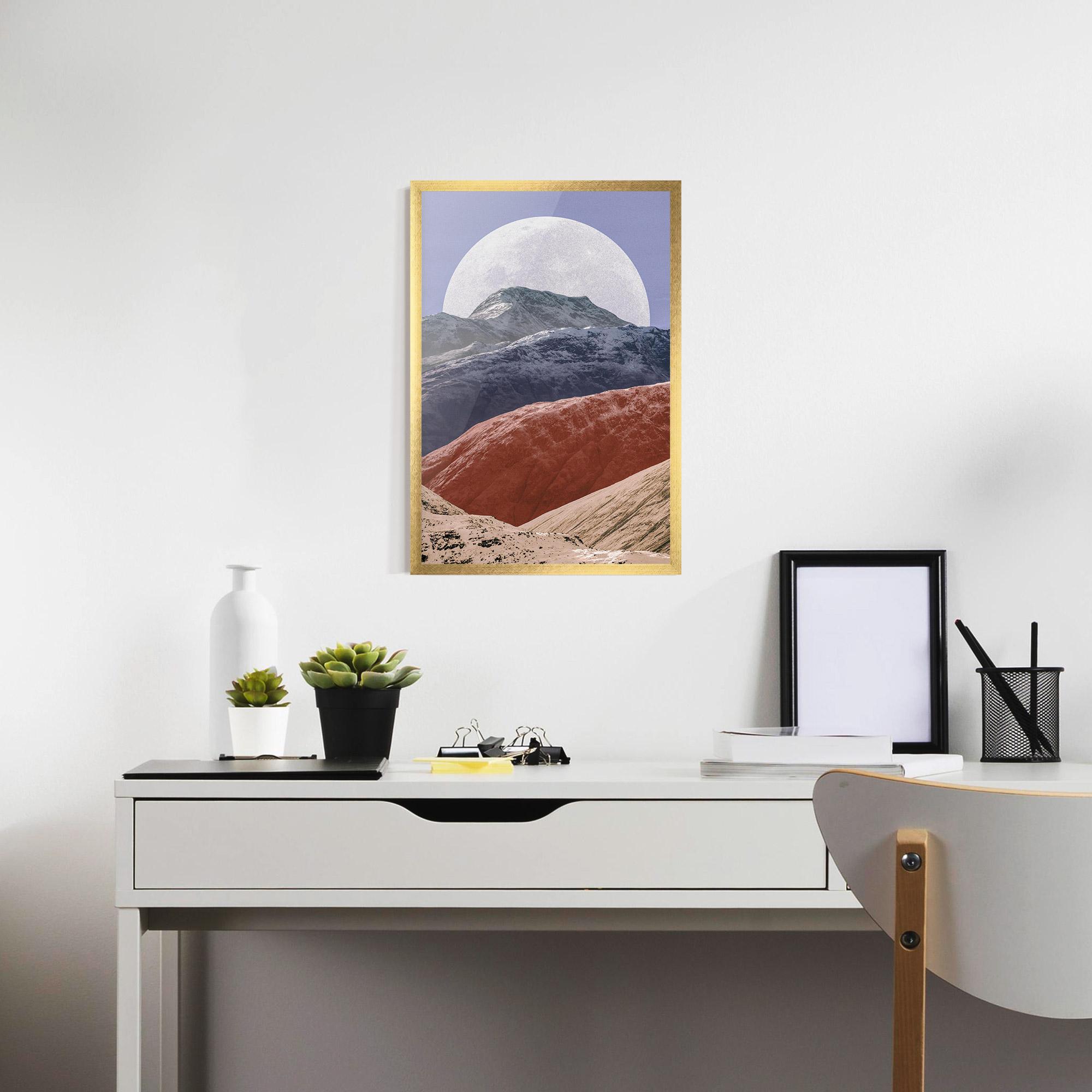 Poster Înrămat Moon Mountain Art mockup 7