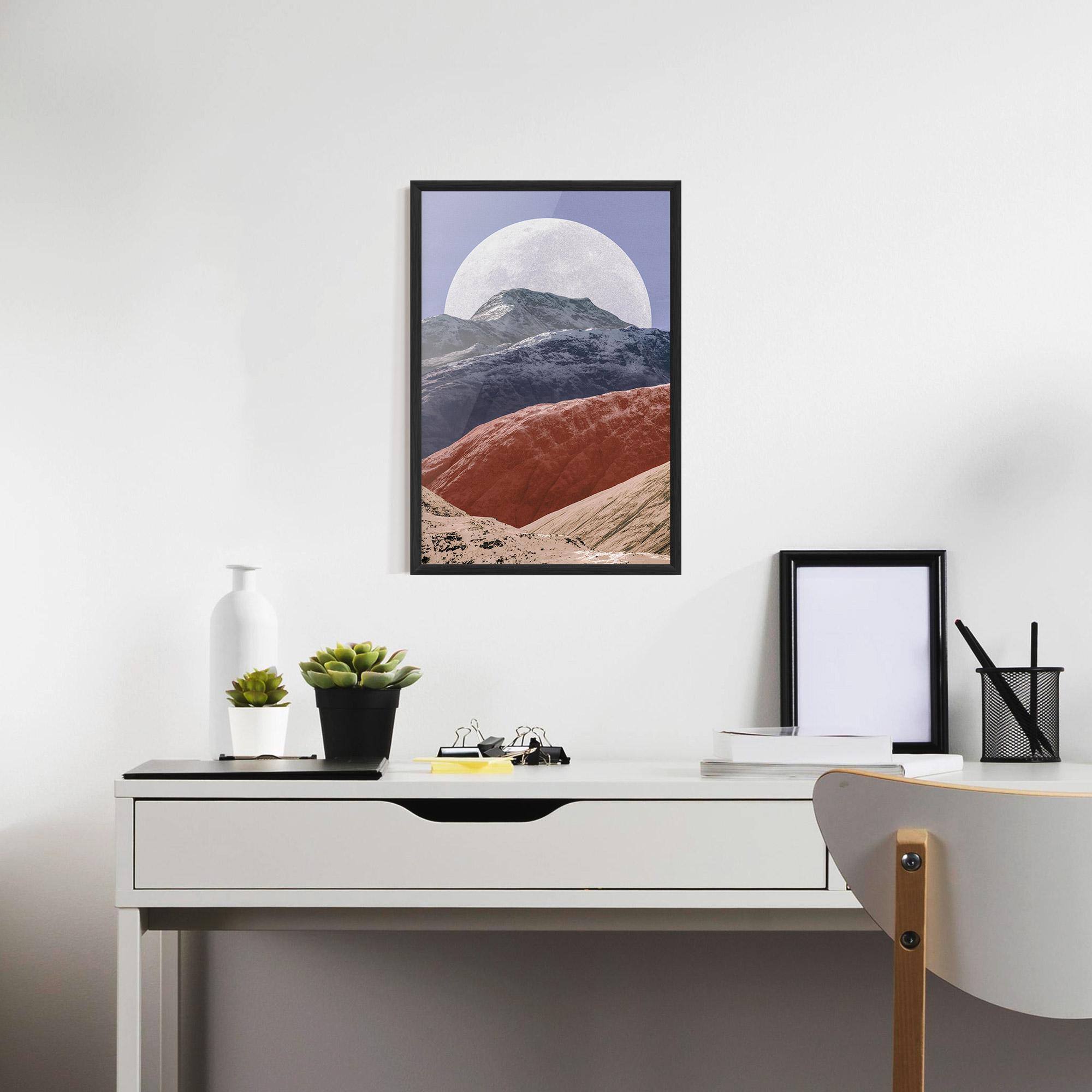 Poster Înrămat Moon Mountain Art mockup 7