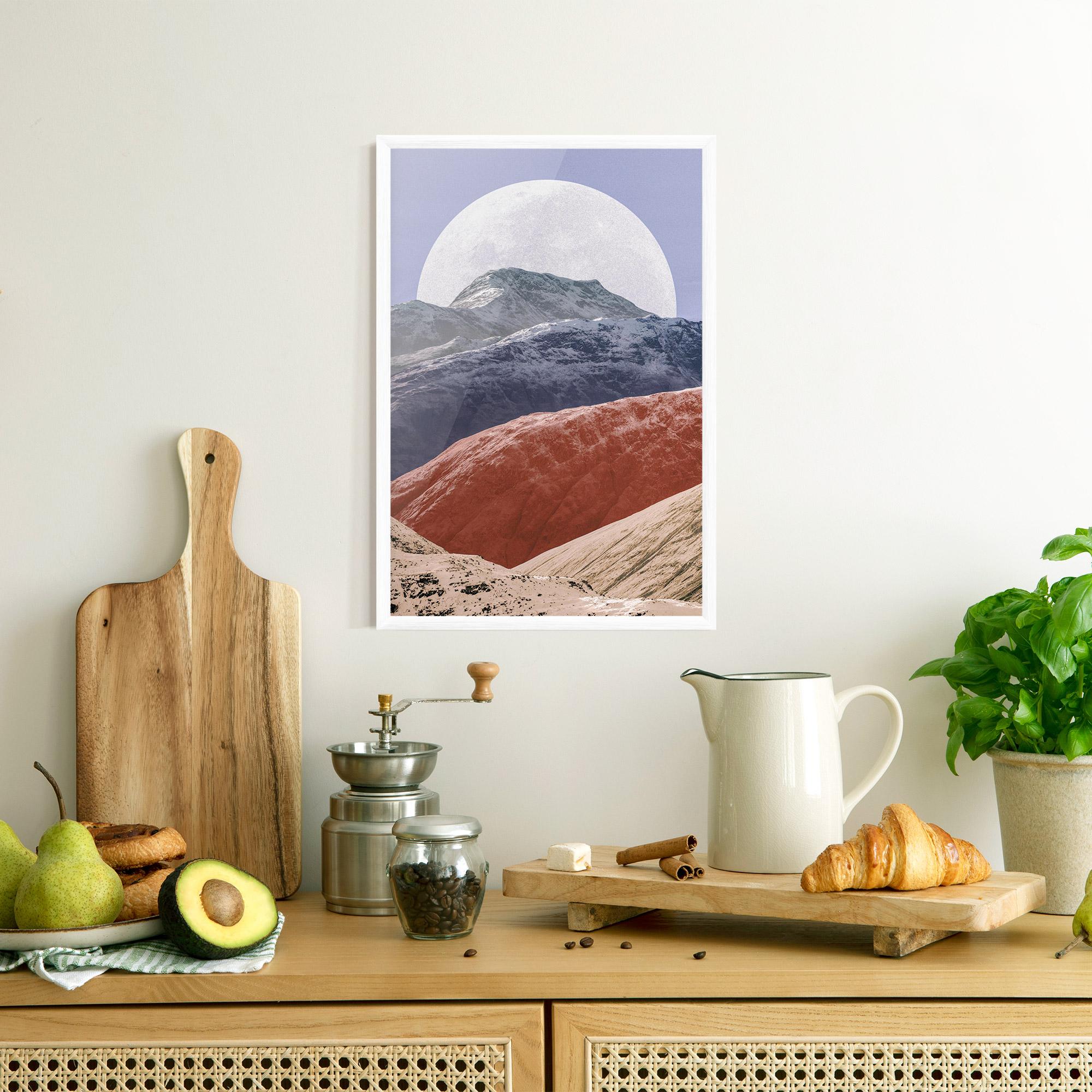 Poster Înrămat Moon Mountain Art mockup 8