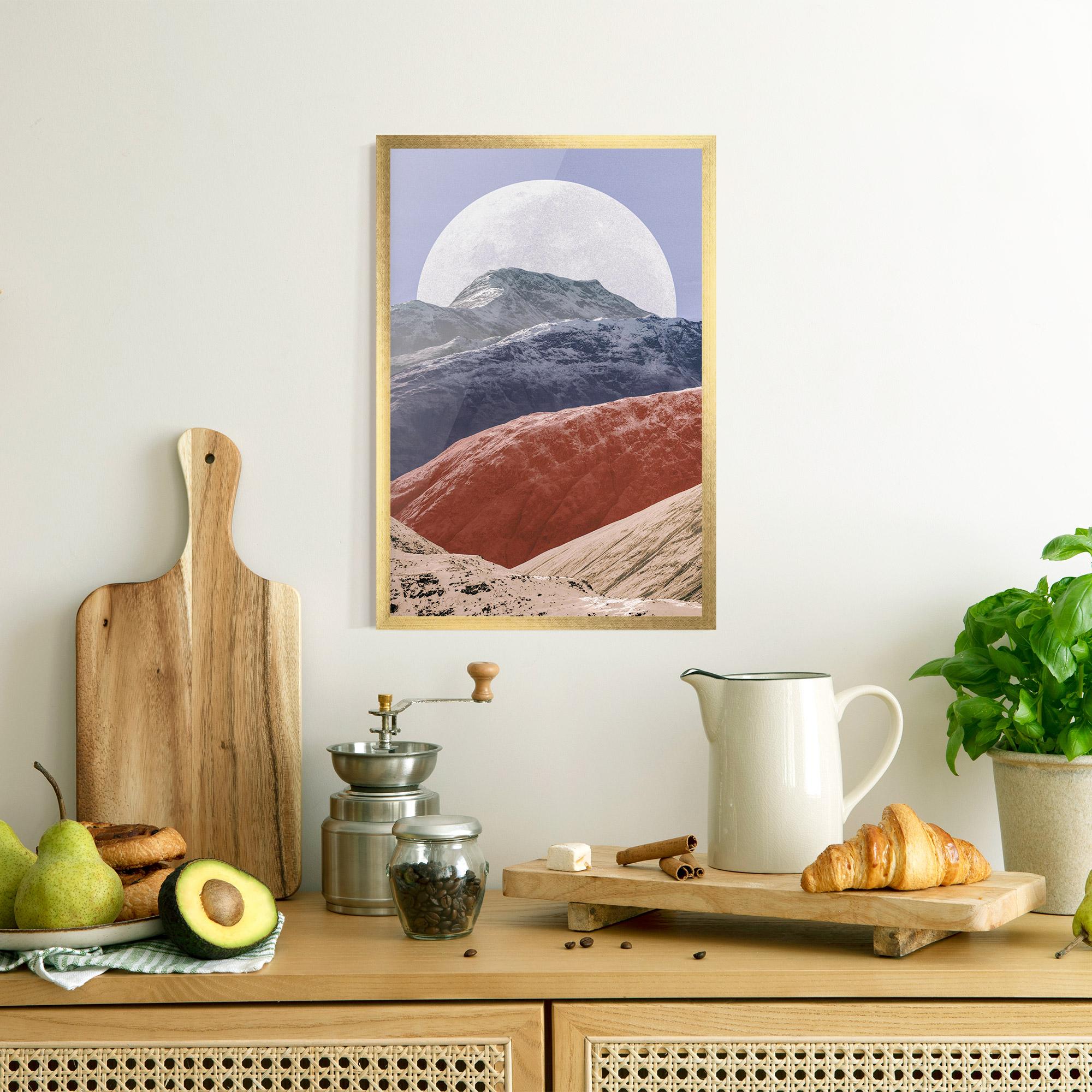 Poster Înrămat Moon Mountain Art mockup 8