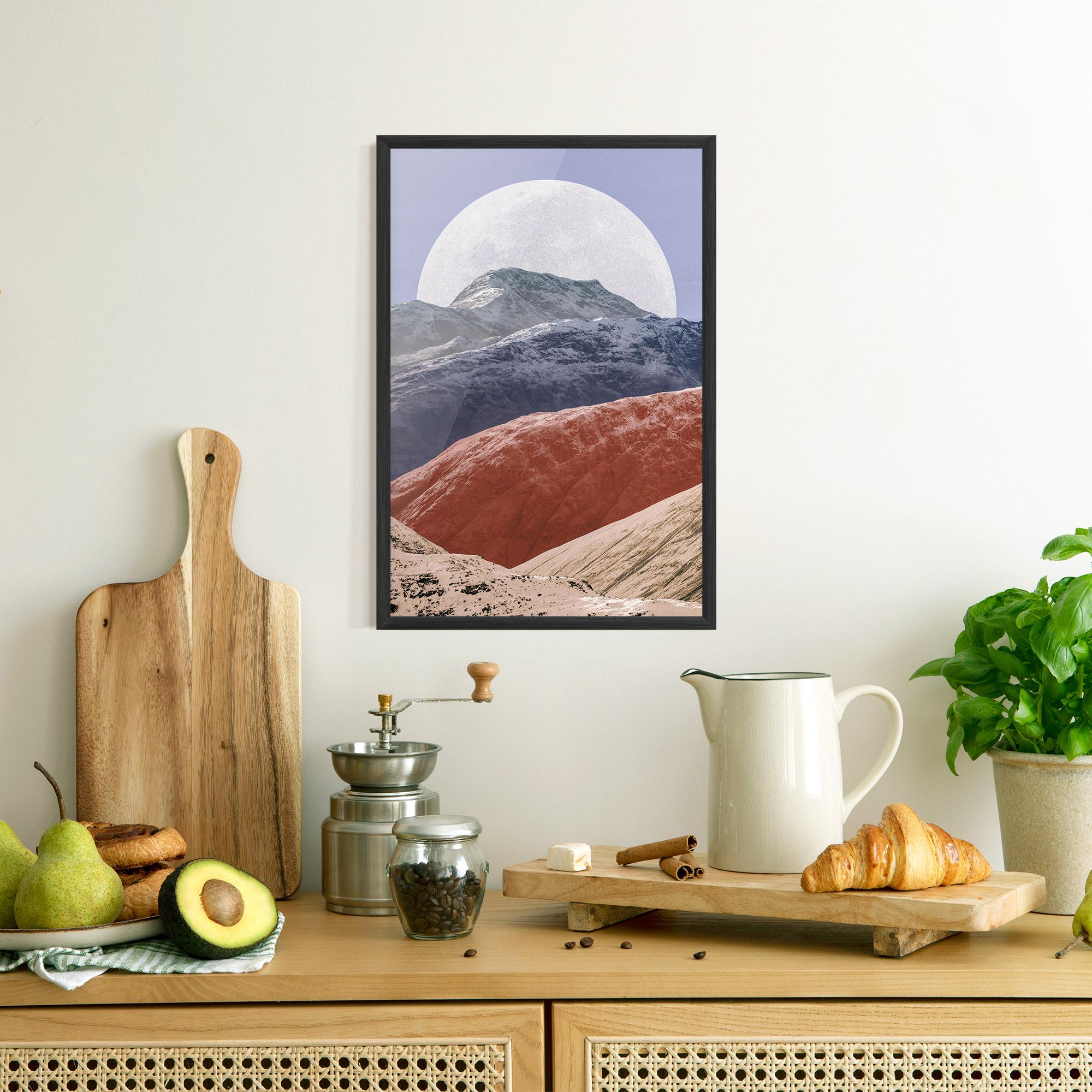 Poster Înrămat Moon Mountain Art mockup 8