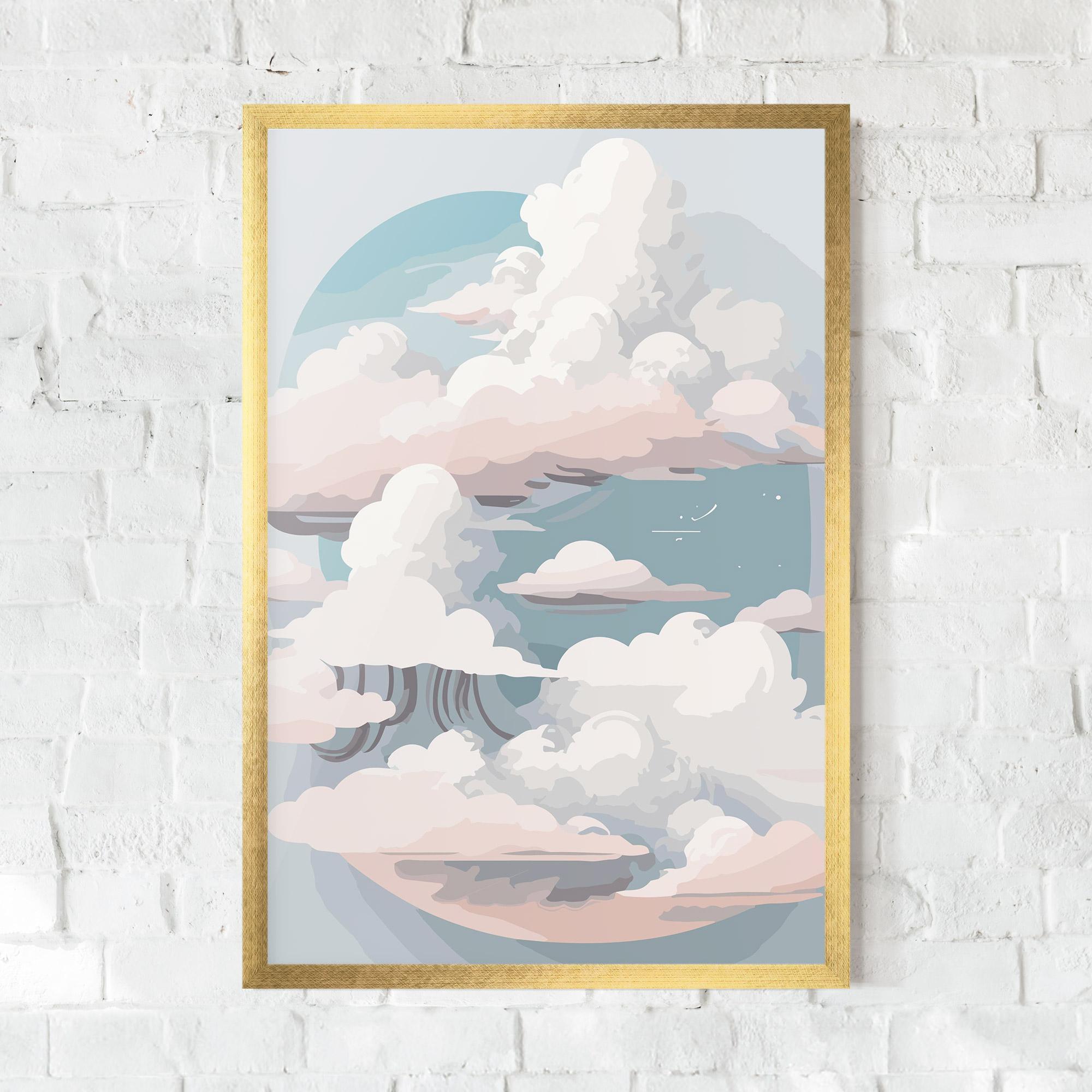 Poster Înrămat Cloud White Art mockup 0