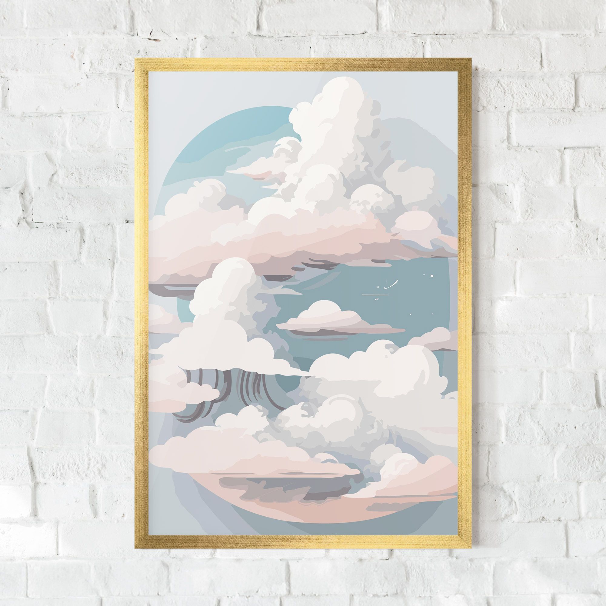 Cloud White Art mockup 0