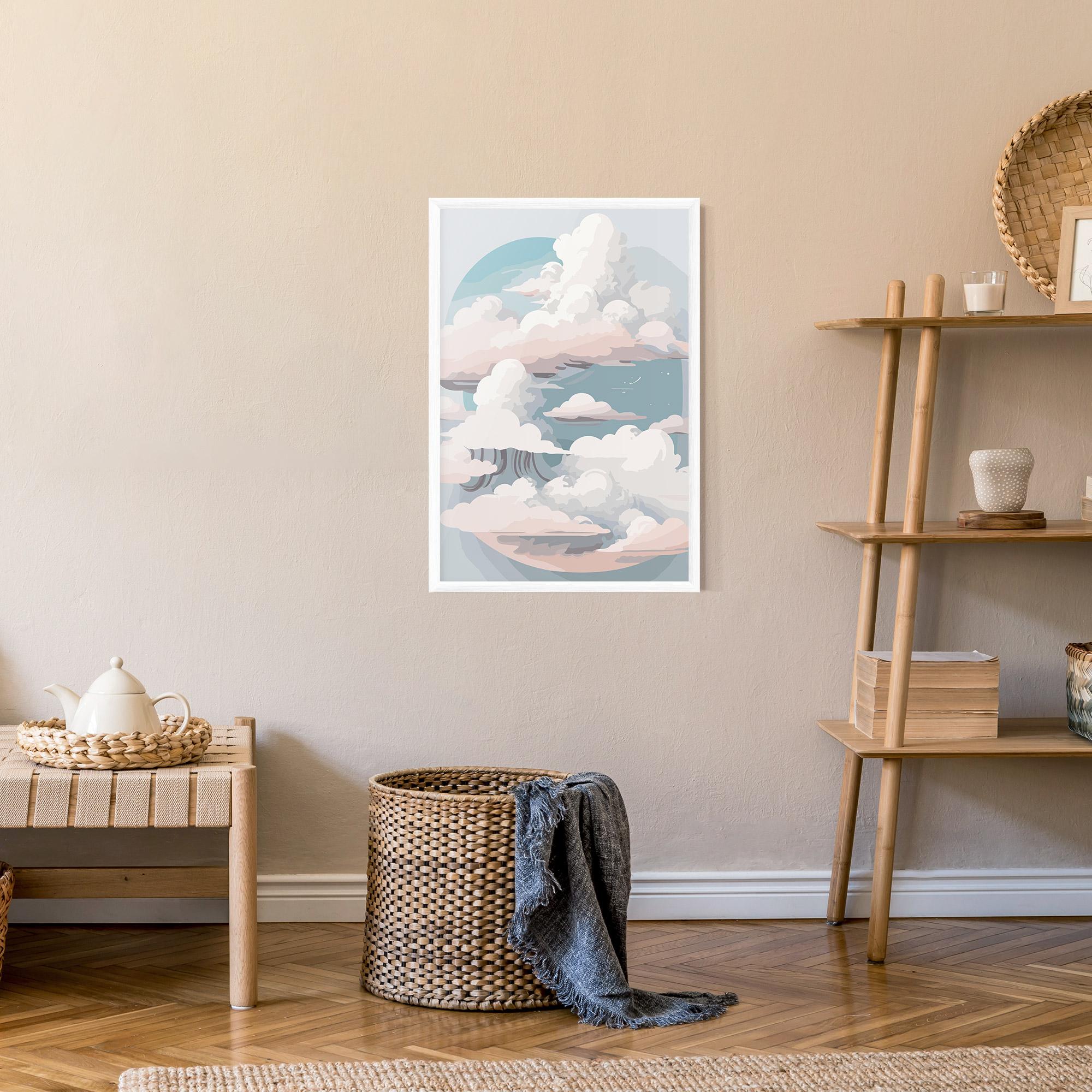 Poster Înrămat Cloud White Art mockup 9