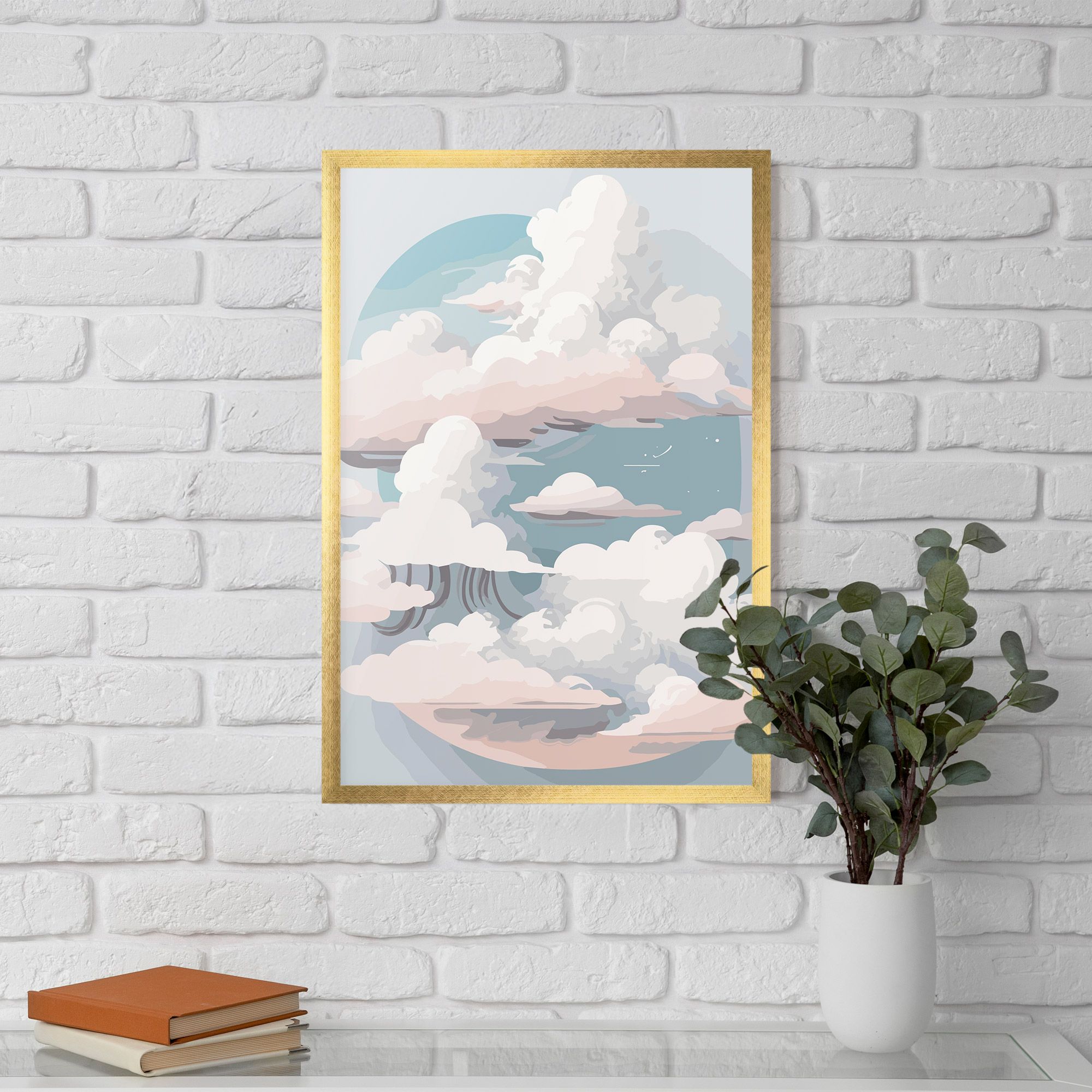 Cloud White Art mockup 5