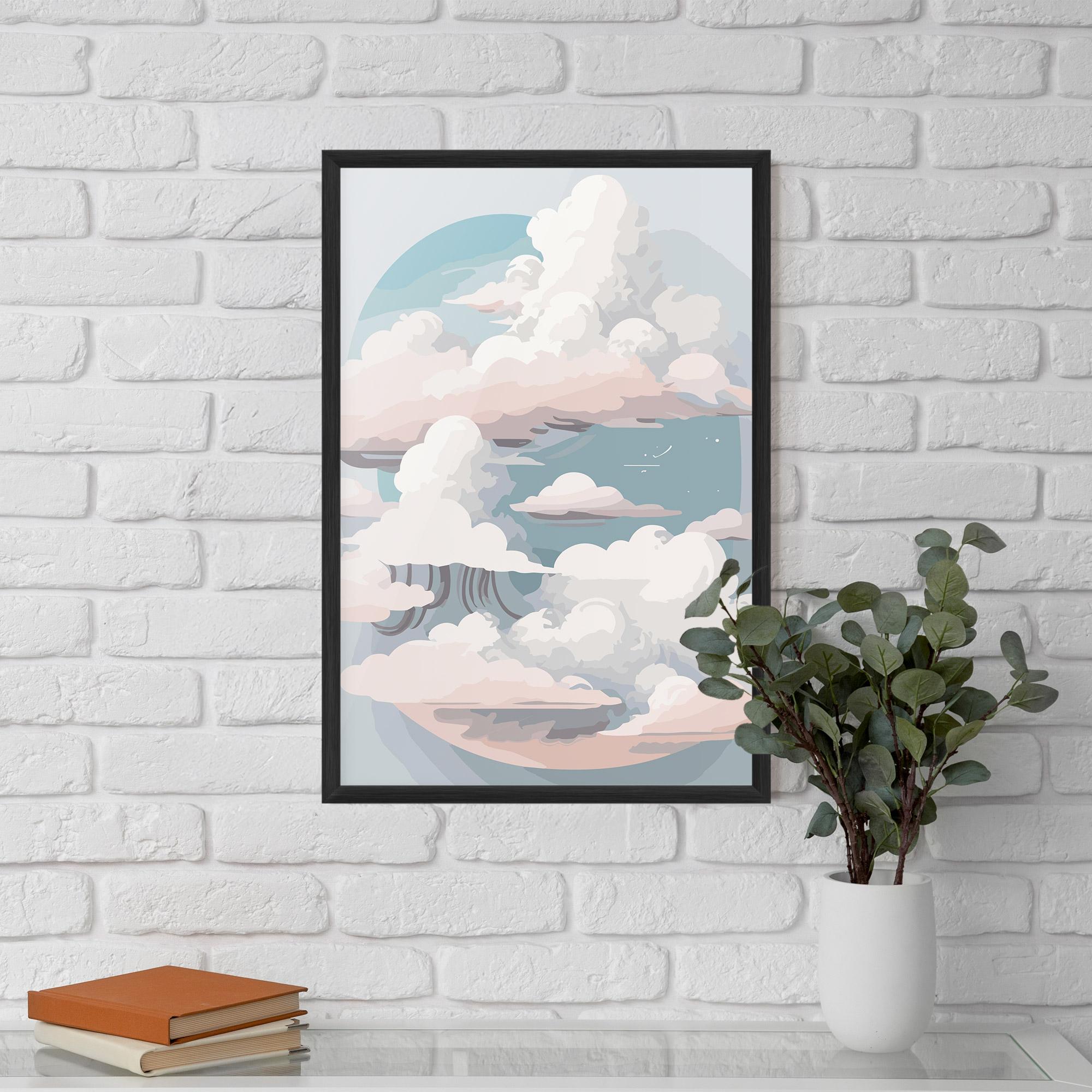 Poster Înrămat Cloud White Art mockup 5