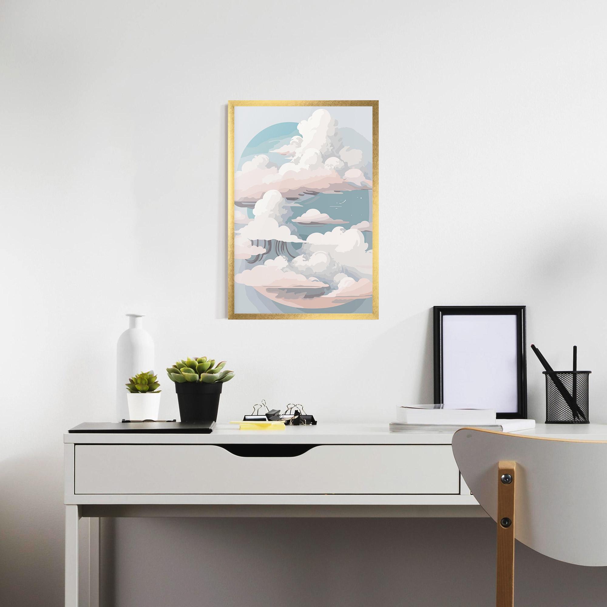Poster Înrămat Cloud White Art mockup 7