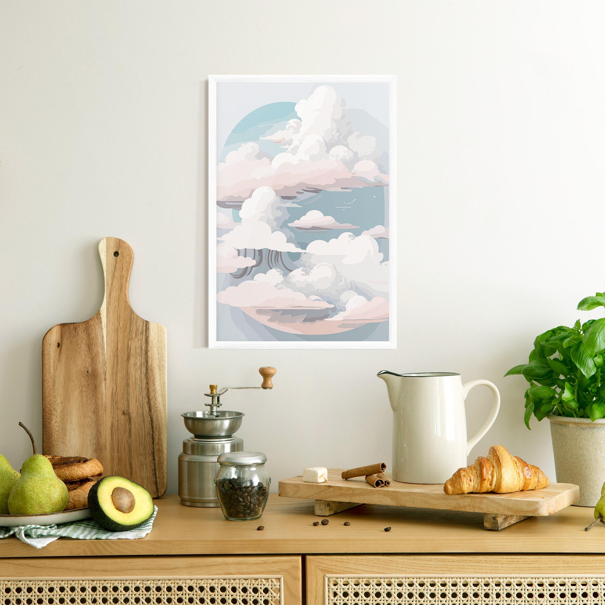 Poster Înrămat Cloud White Art mockup 8