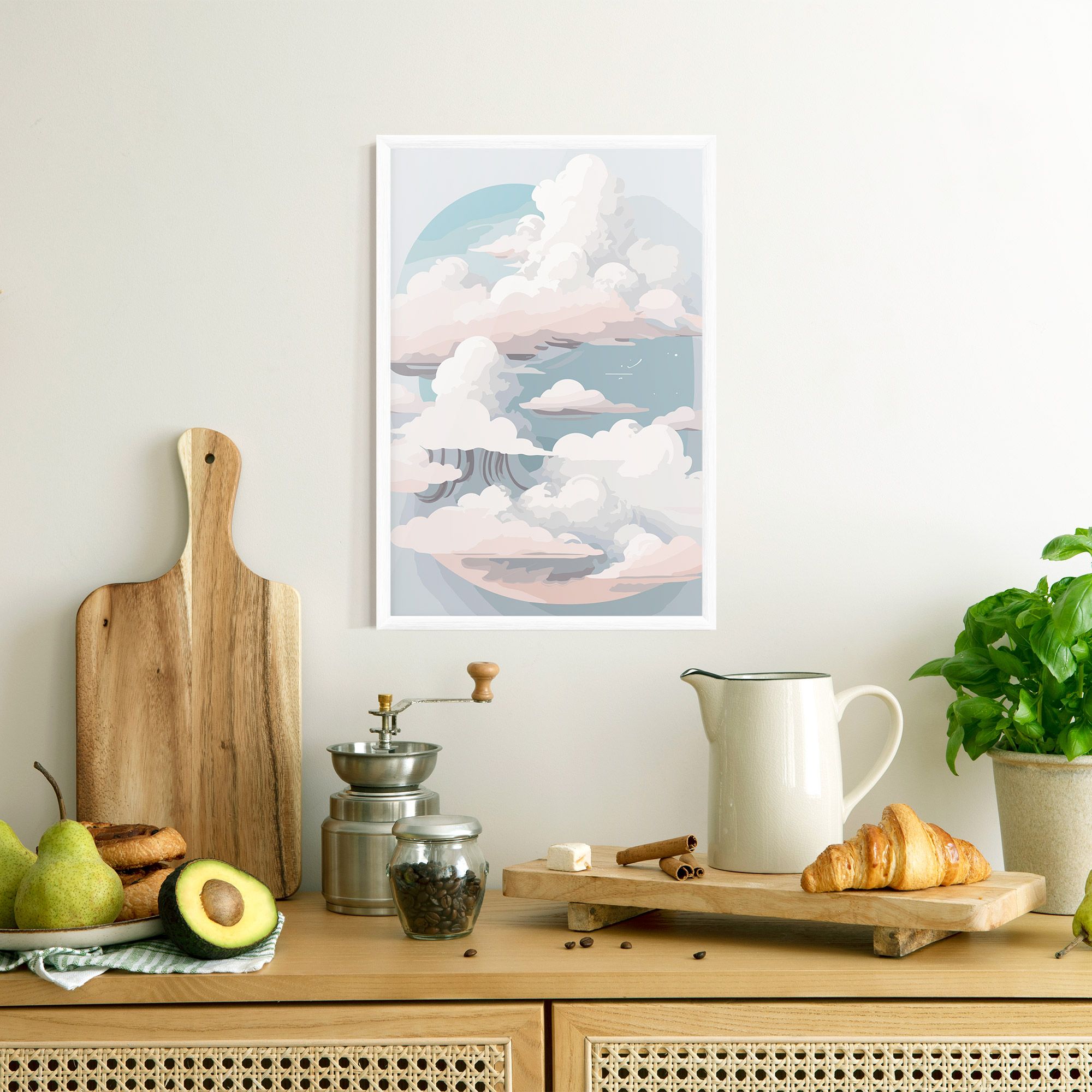 Cloud White Art mockup 8