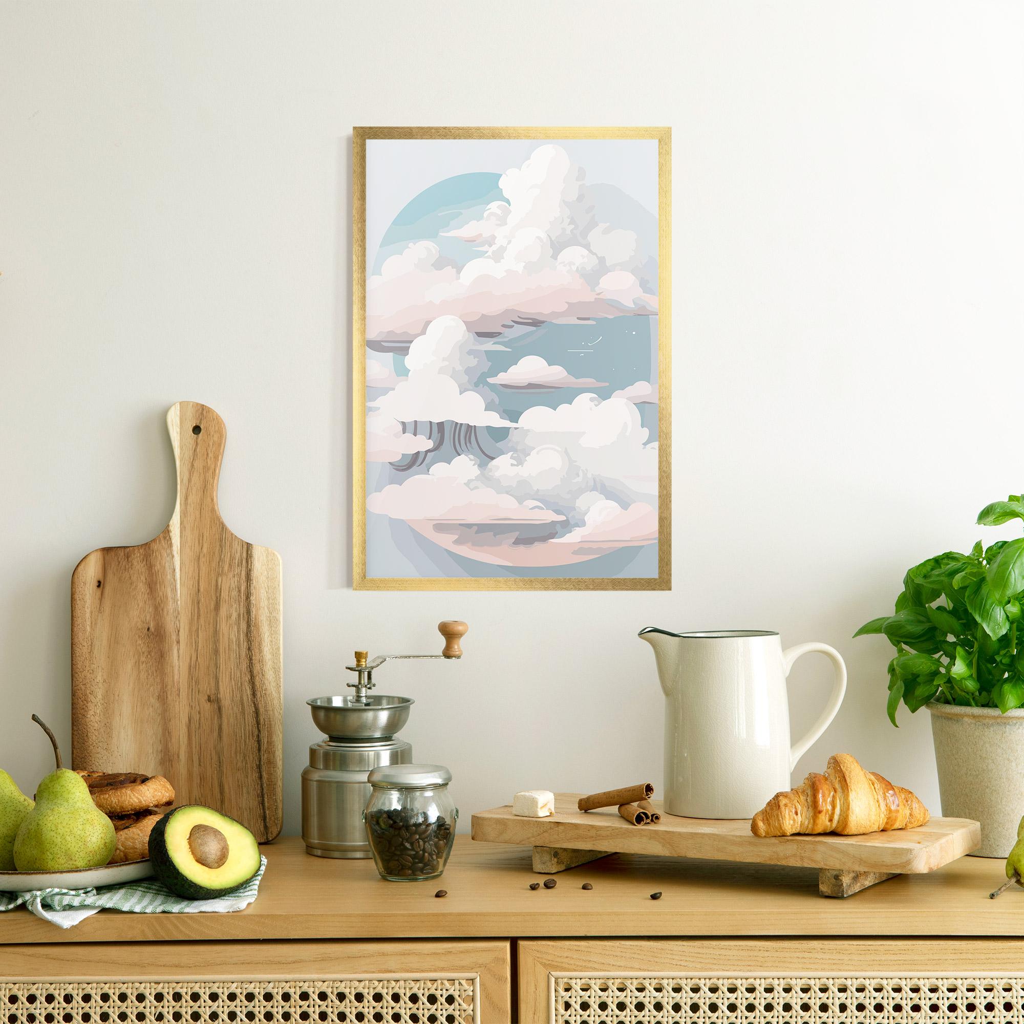 Poster Înrămat Cloud White Art mockup 8